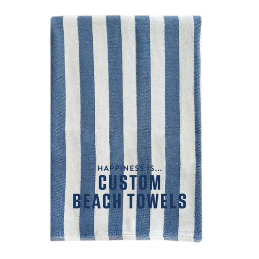 Custom Everywhere Towel, Striped Blue by Custom Collection