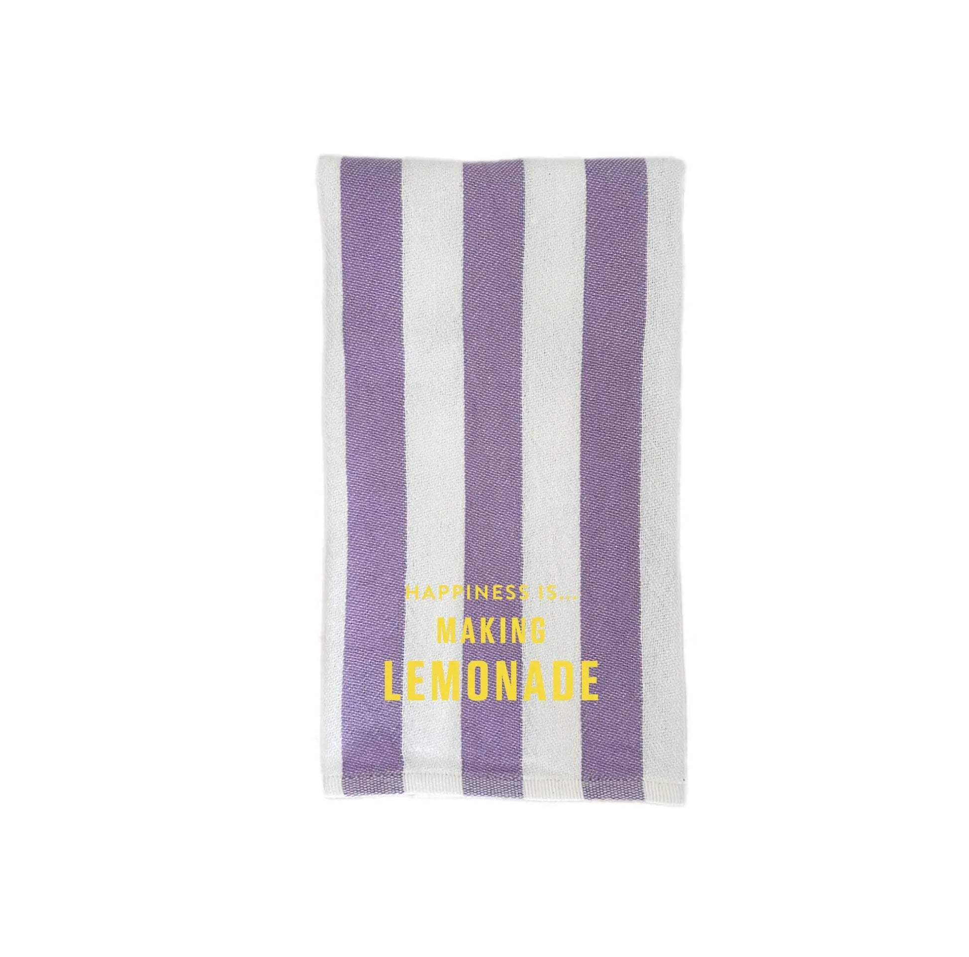 Custom Tea/Hand Towel, Striped Lilac by Custom Collection