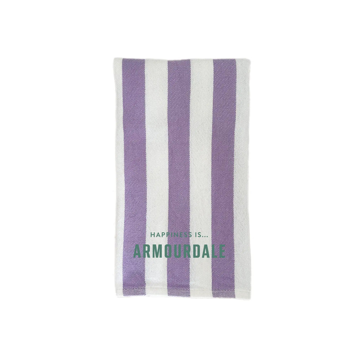 Custom Tea/Hand Towel, Striped Lilac by Custom Collection
