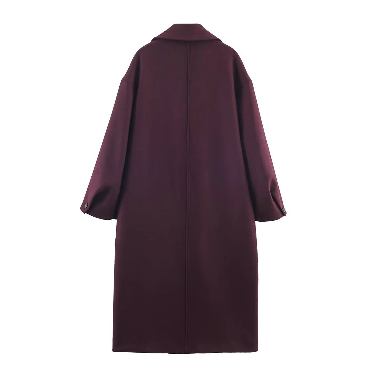 Women's Burgundy Oversized Long Wool-Blend Coat BYMANYC ® New York CONTEMPORARY VIBRANT MODERN FASHION - New Collection by BYMANYC ® New York