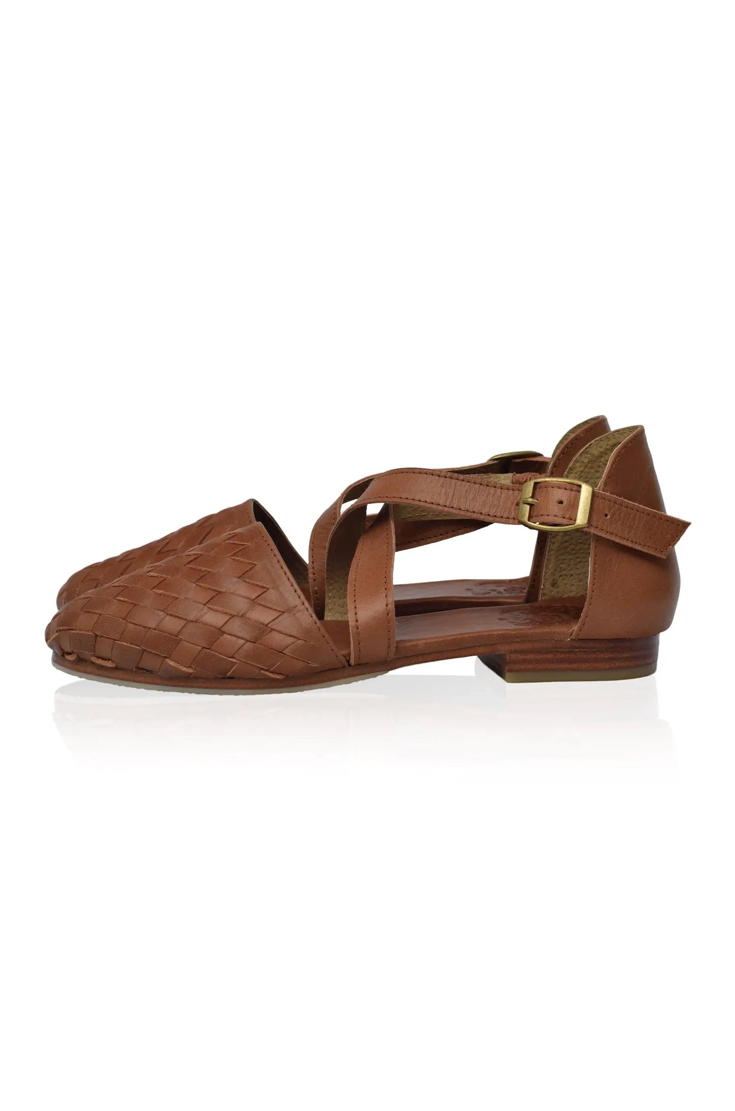 Riviera Woven Leather Flats by ELF