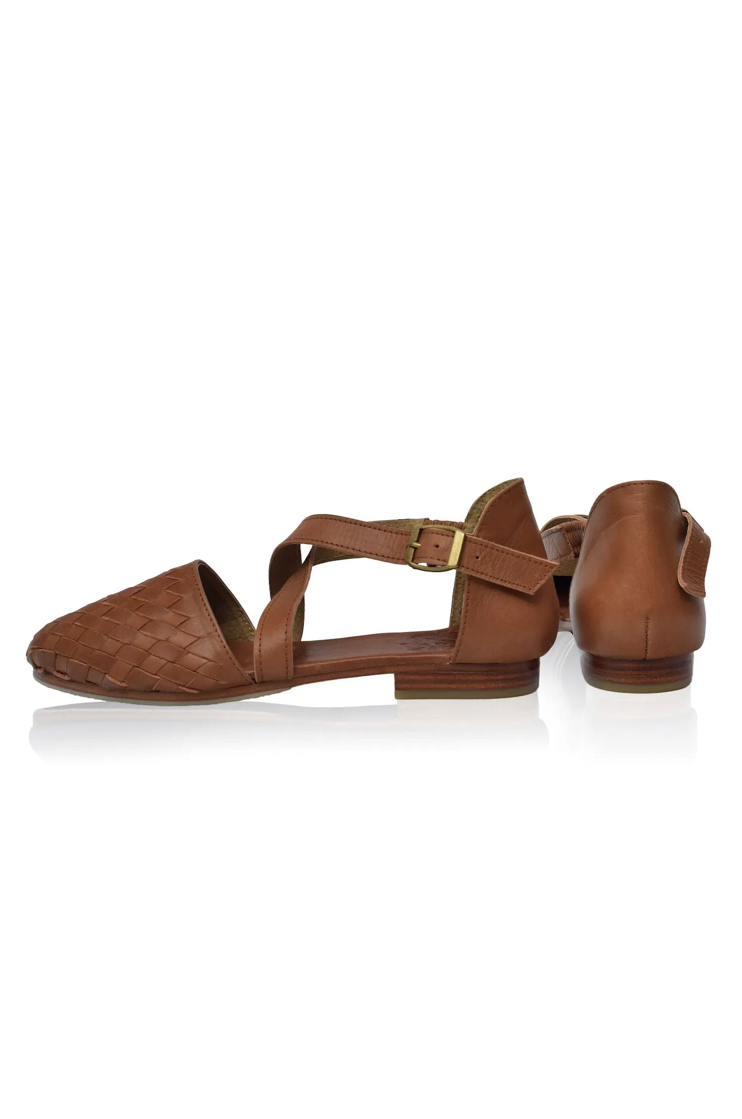 Riviera Woven Leather Flats by ELF