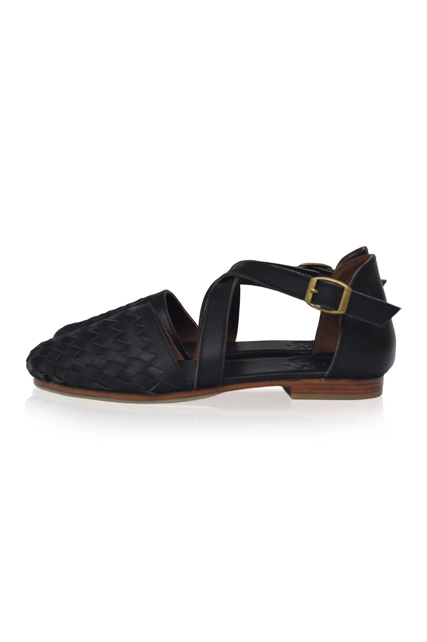 Riviera Woven Leather Flats by ELF