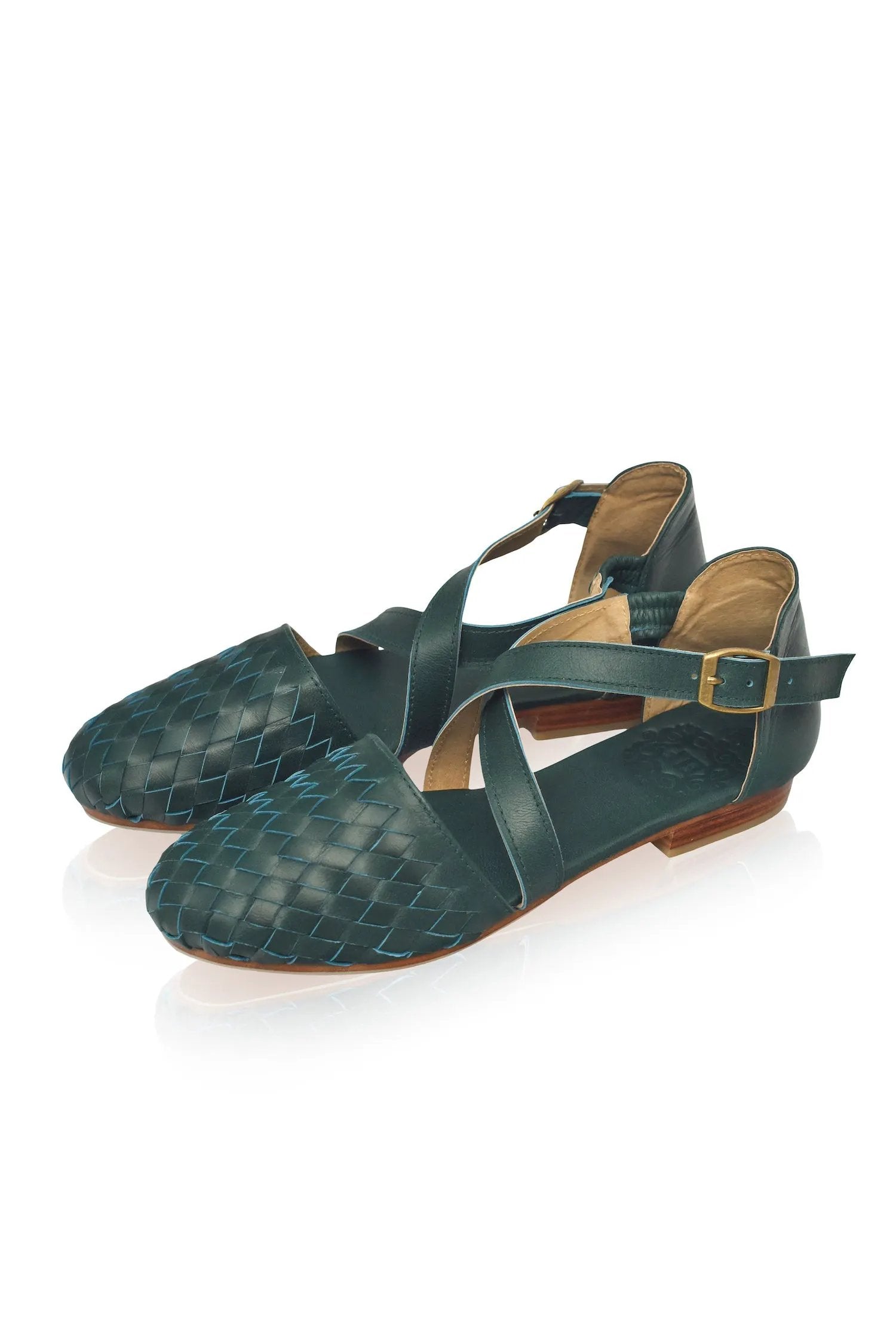 Riviera Woven Leather Flats by ELF