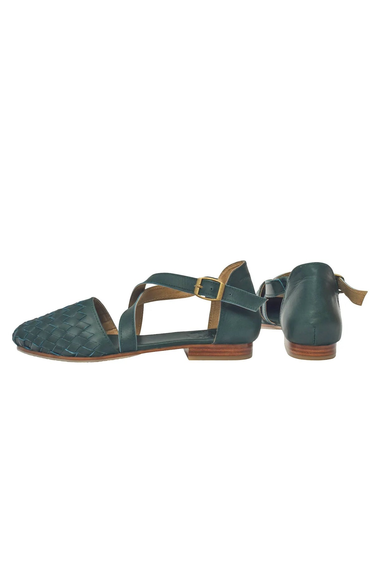 Riviera Woven Leather Flats by ELF