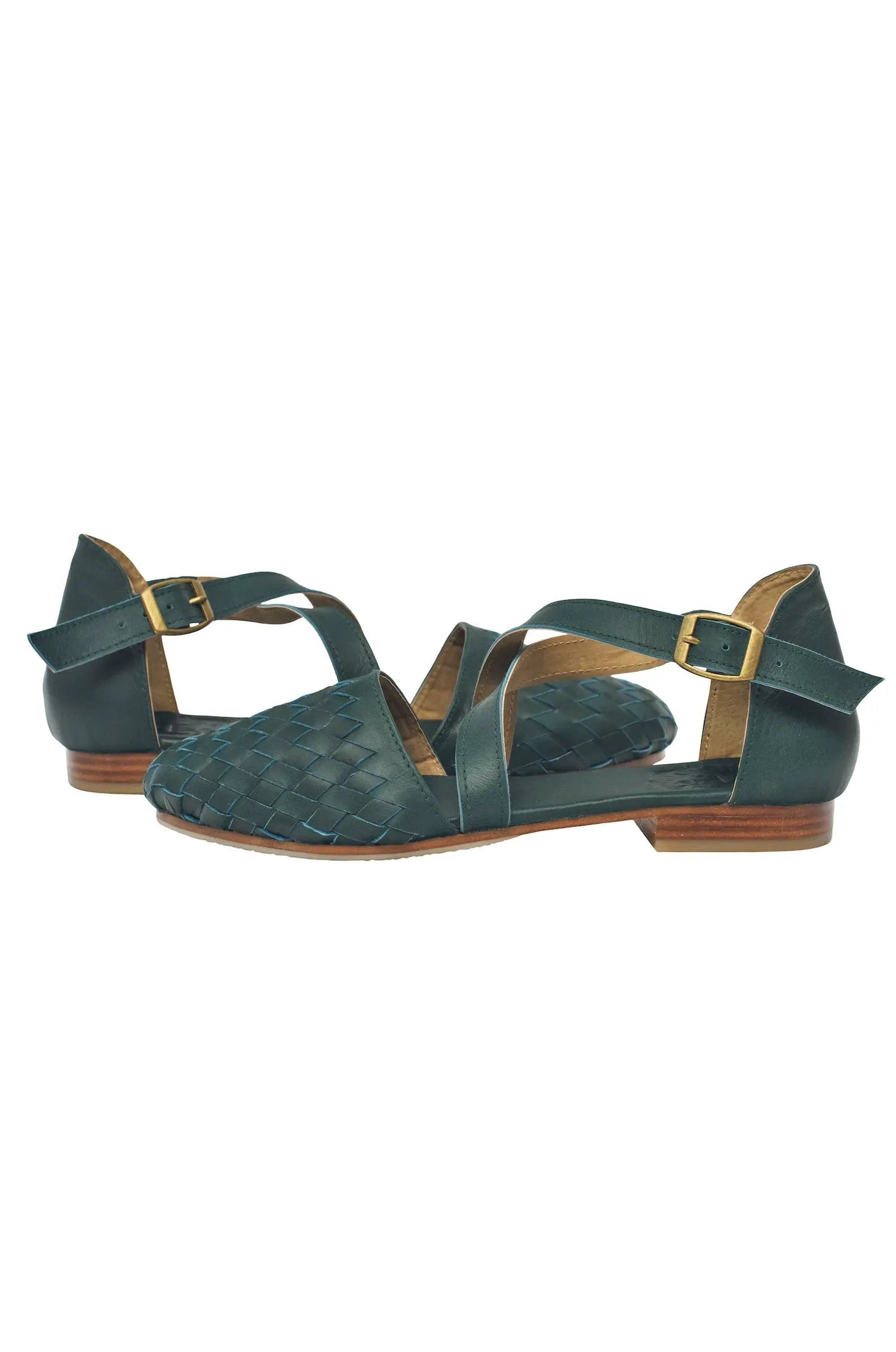 Riviera Woven Leather Flats by ELF