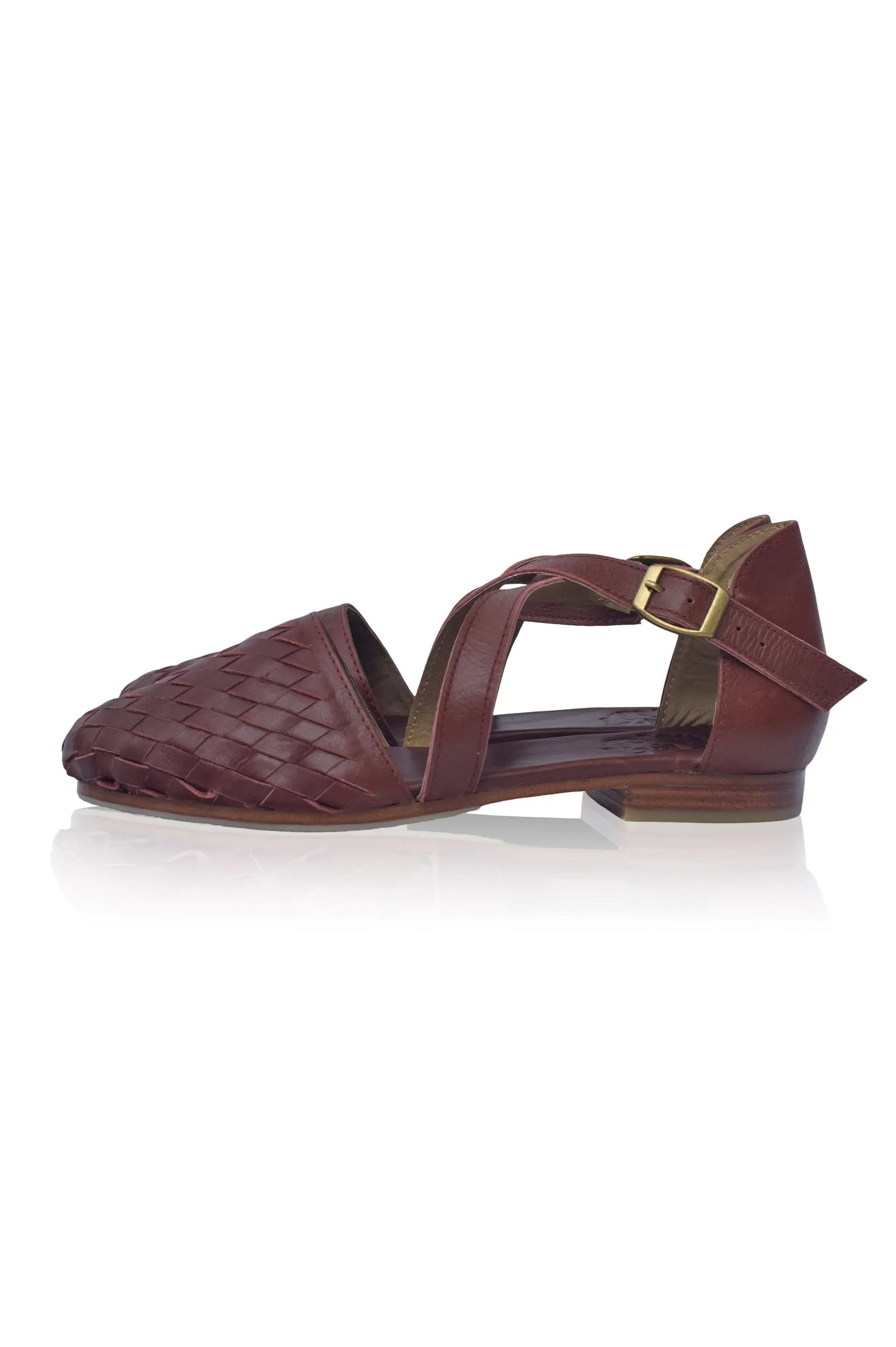 Riviera Woven Leather Flats by ELF
