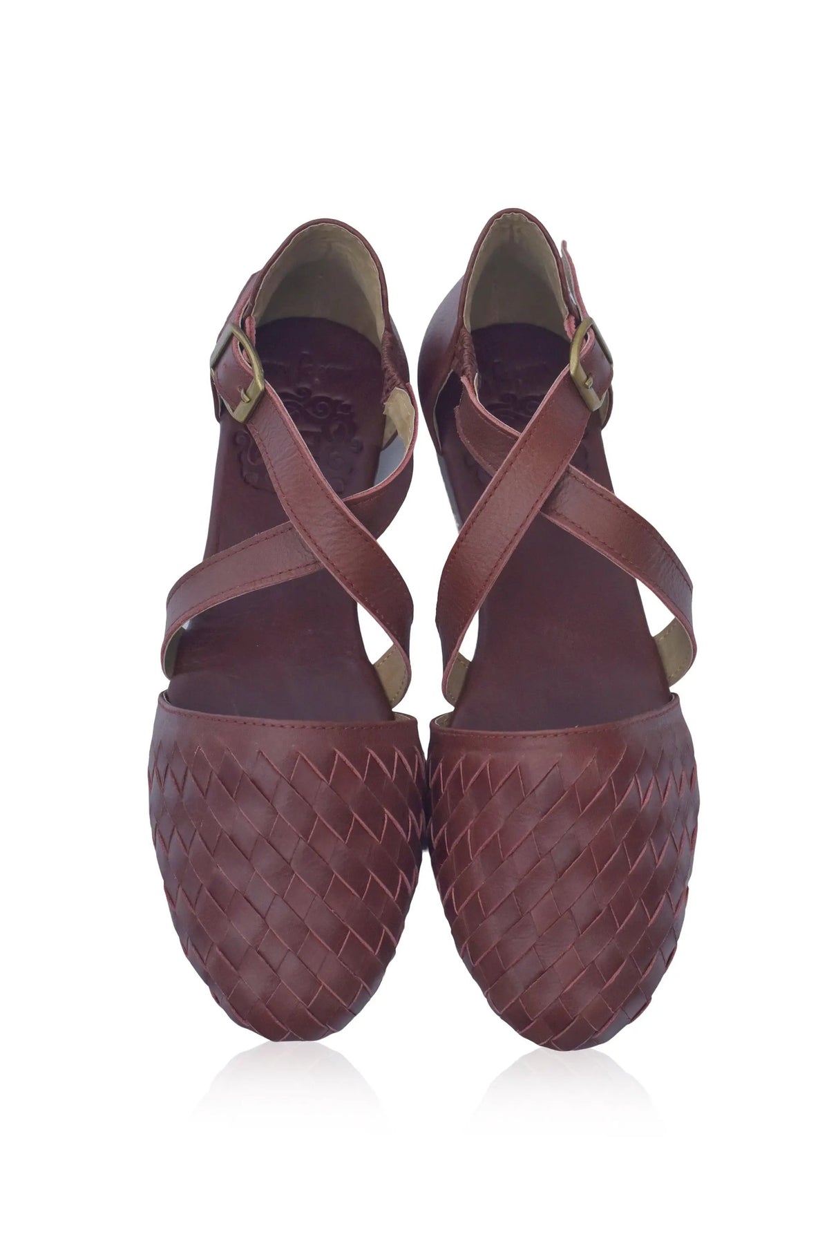Riviera Woven Leather Flats by ELF