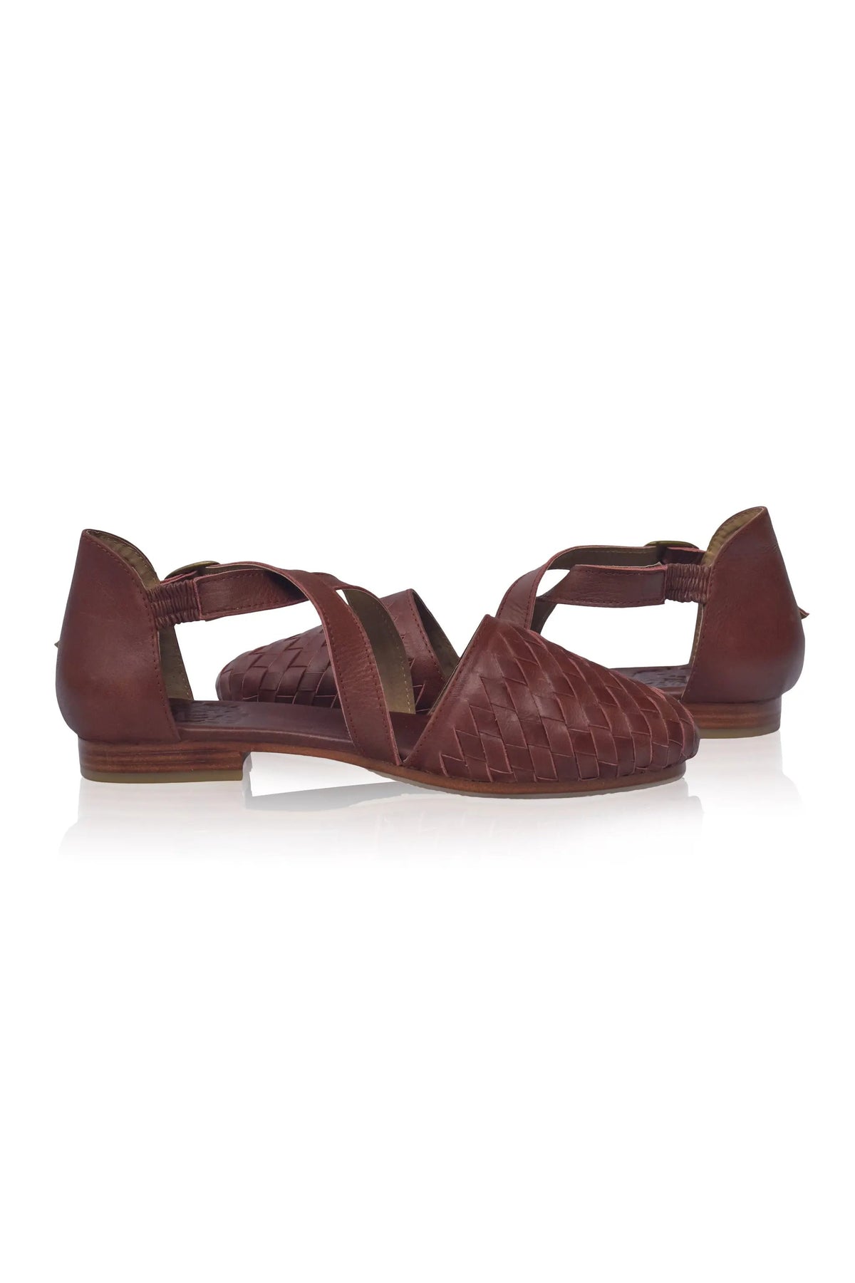 Riviera Woven Leather Flats by ELF