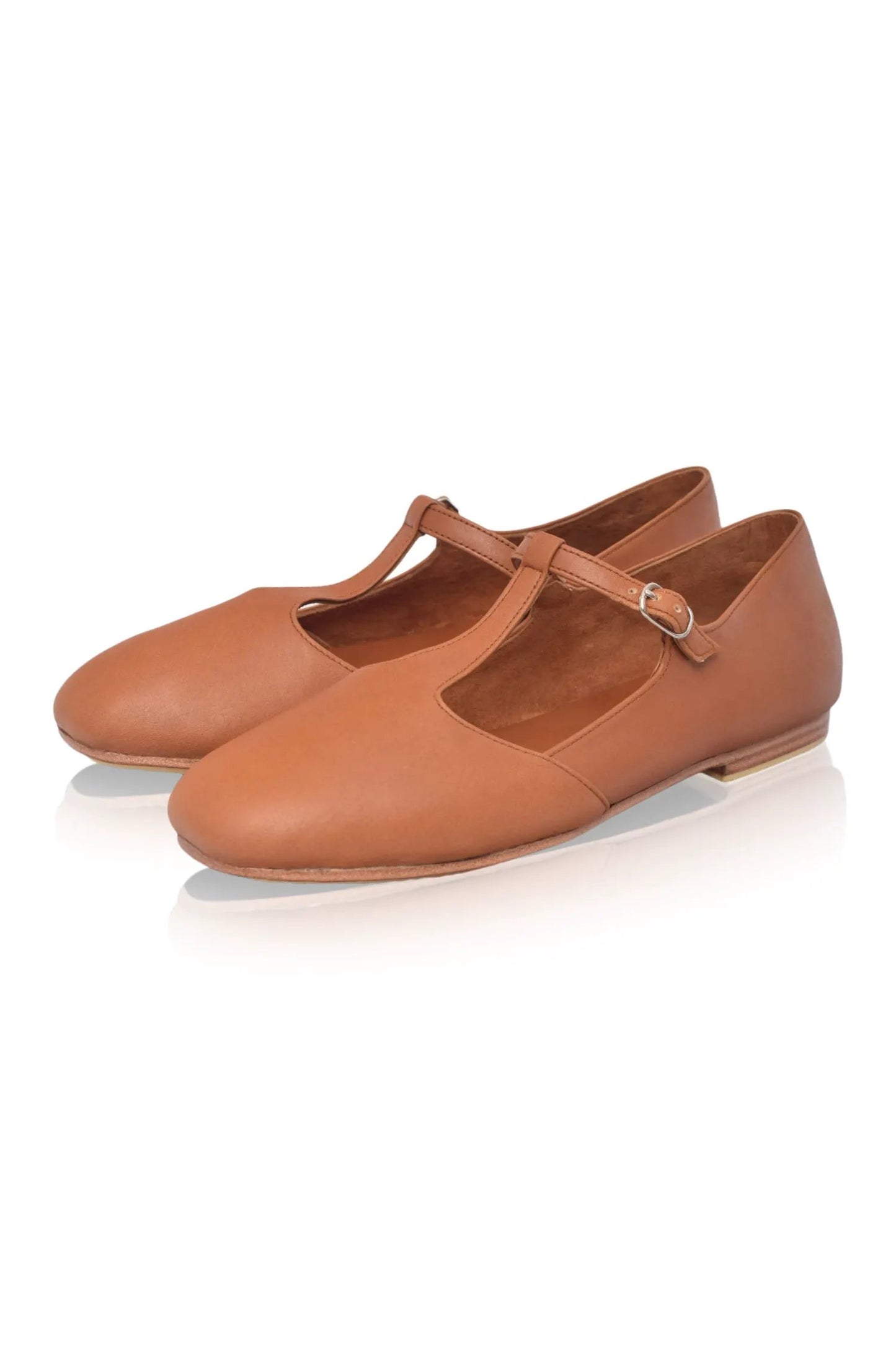 Simplicity Round Toe T-Strap Flats by ELF
