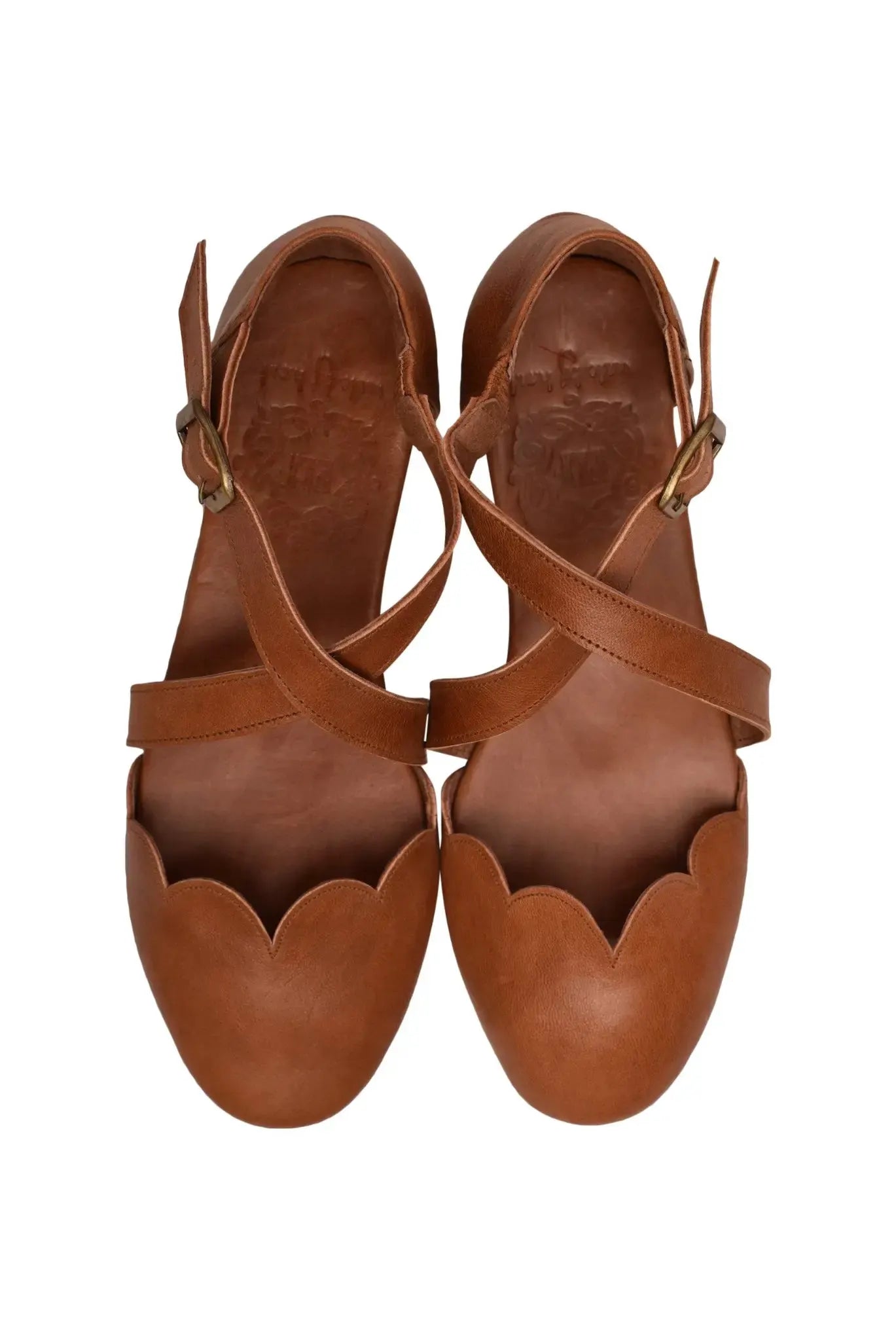 Mangrove Cross-Strap Leather Ballet Flats by ELF