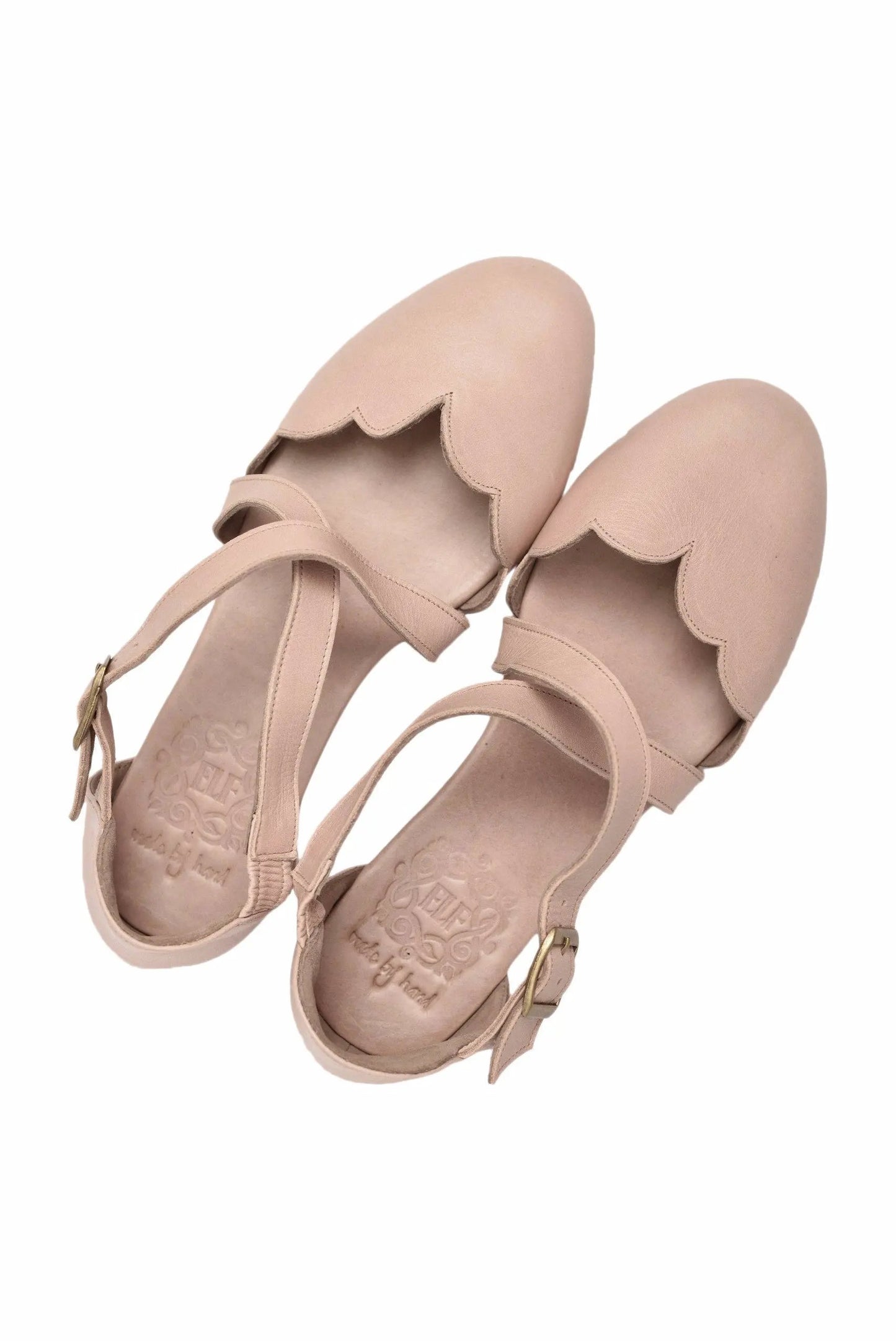 Mangrove Cross-Strap Leather Ballet Flats by ELF