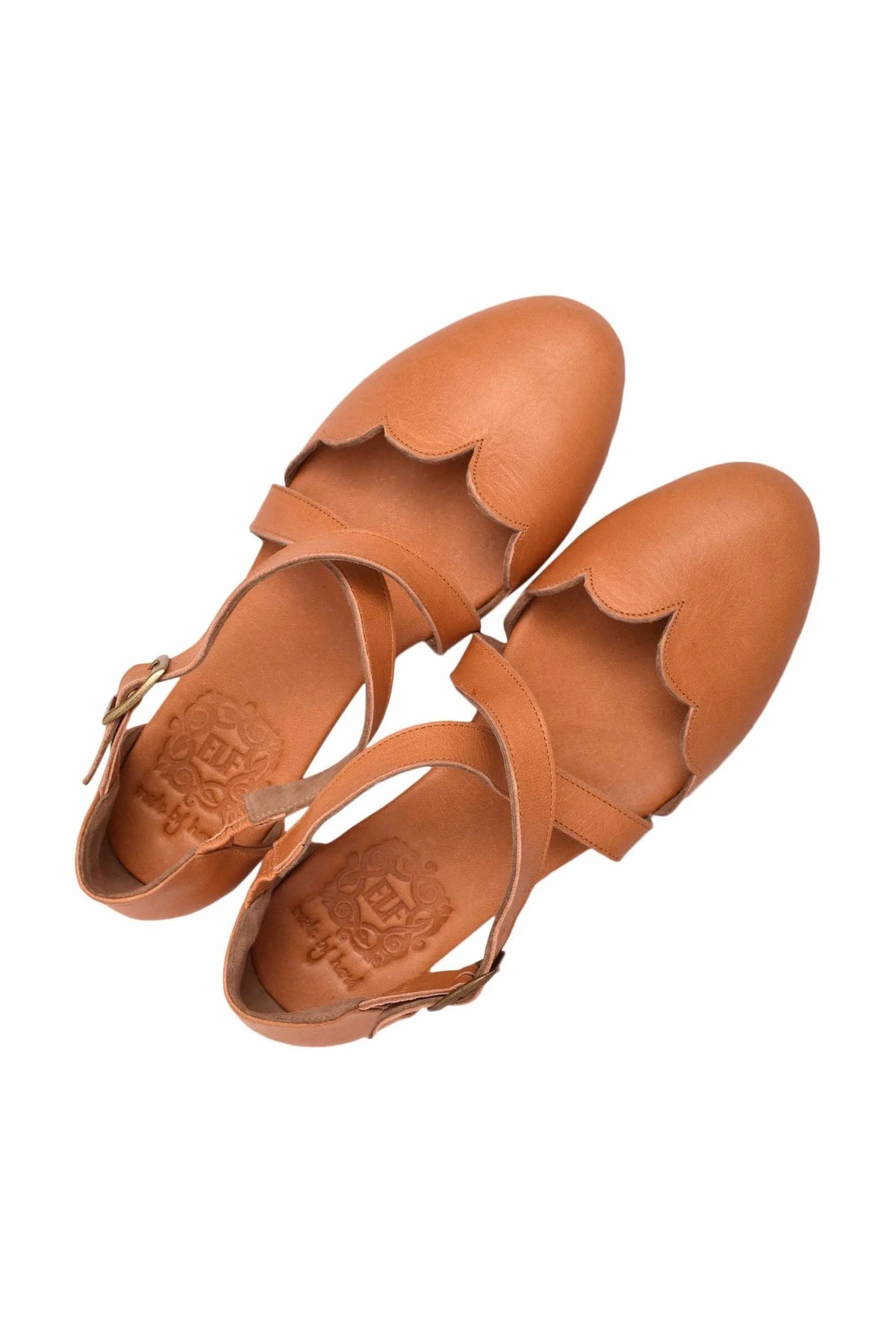 Mangrove Cross-Strap Leather Ballet Flats by ELF