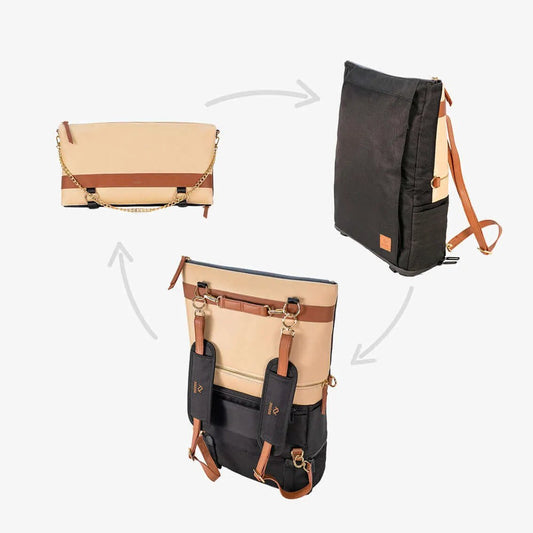 DAKOTA 3 in 1 Convertible Backpack Purse, Sand by DRiiBE