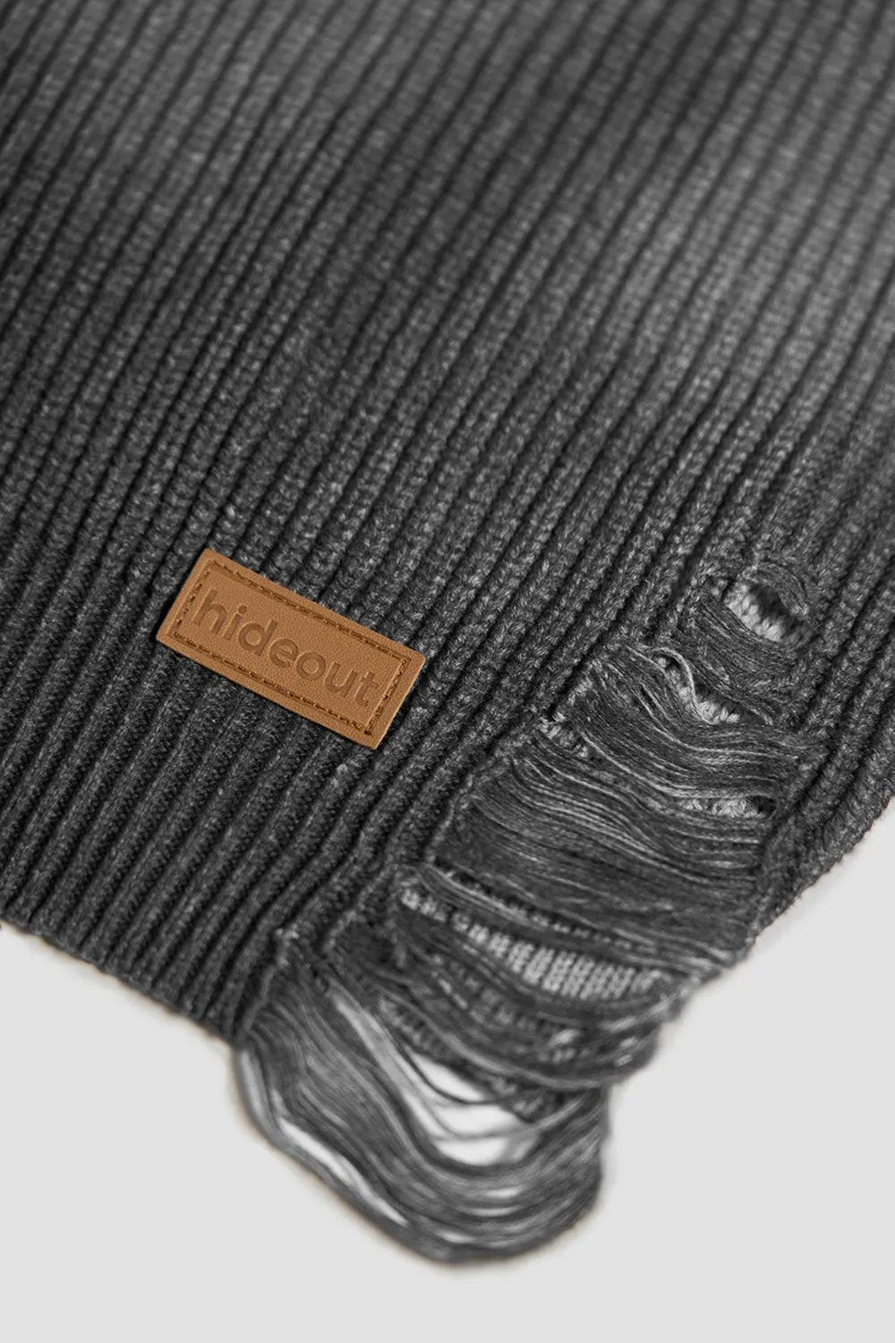 Distressed Sculpted Muscle Knit Turtleneck by Hideout