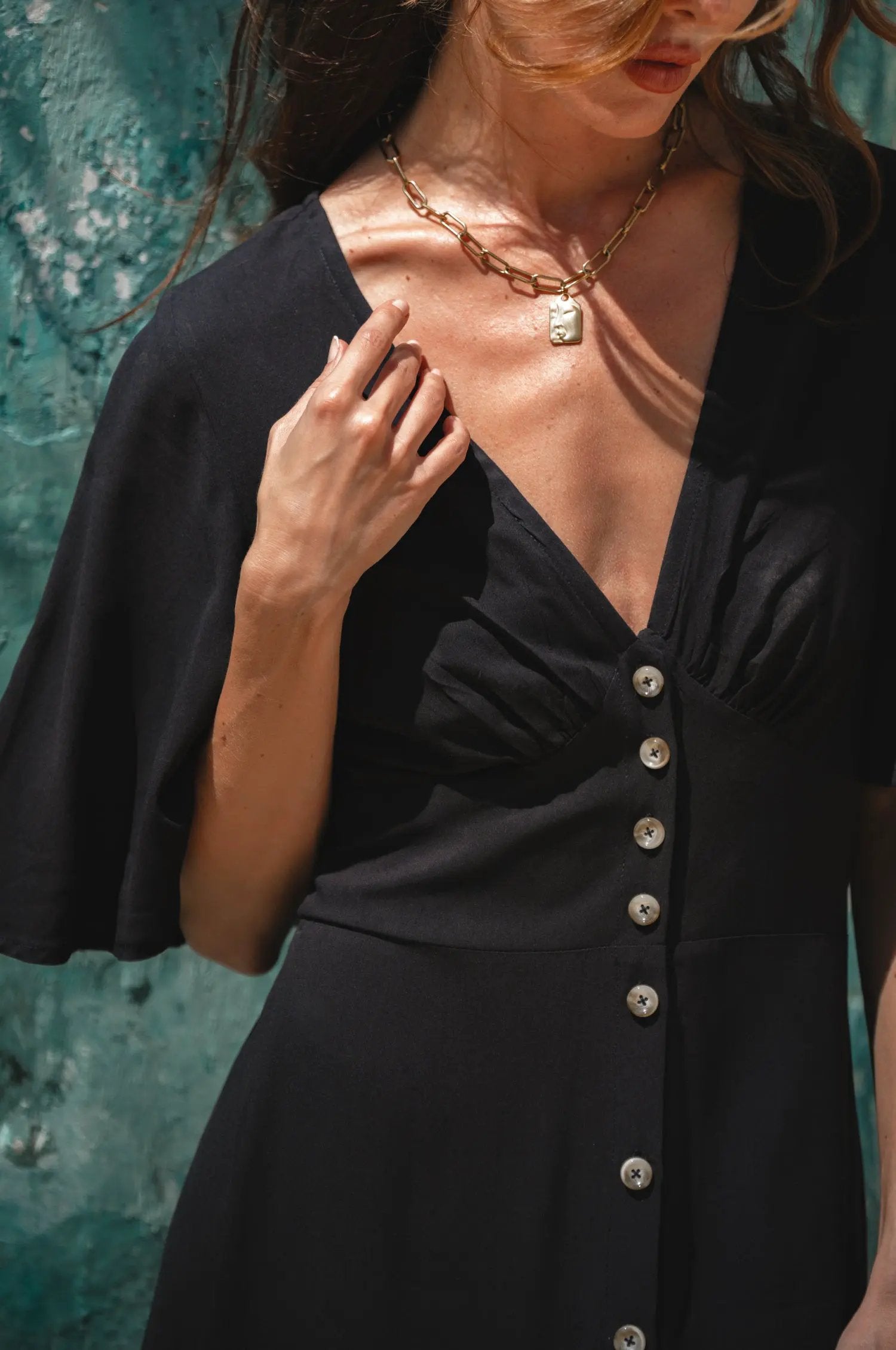 Donna Button Down Midi Dress by ELF