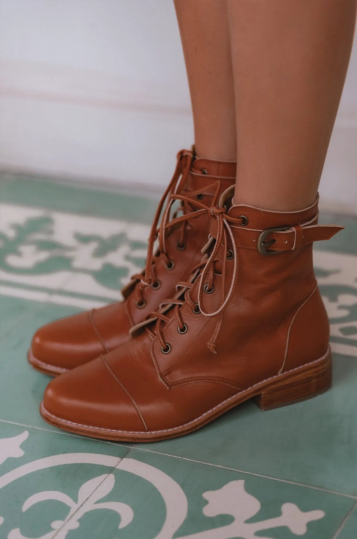 Valley Dream Lace Up Leather Boots by ELF