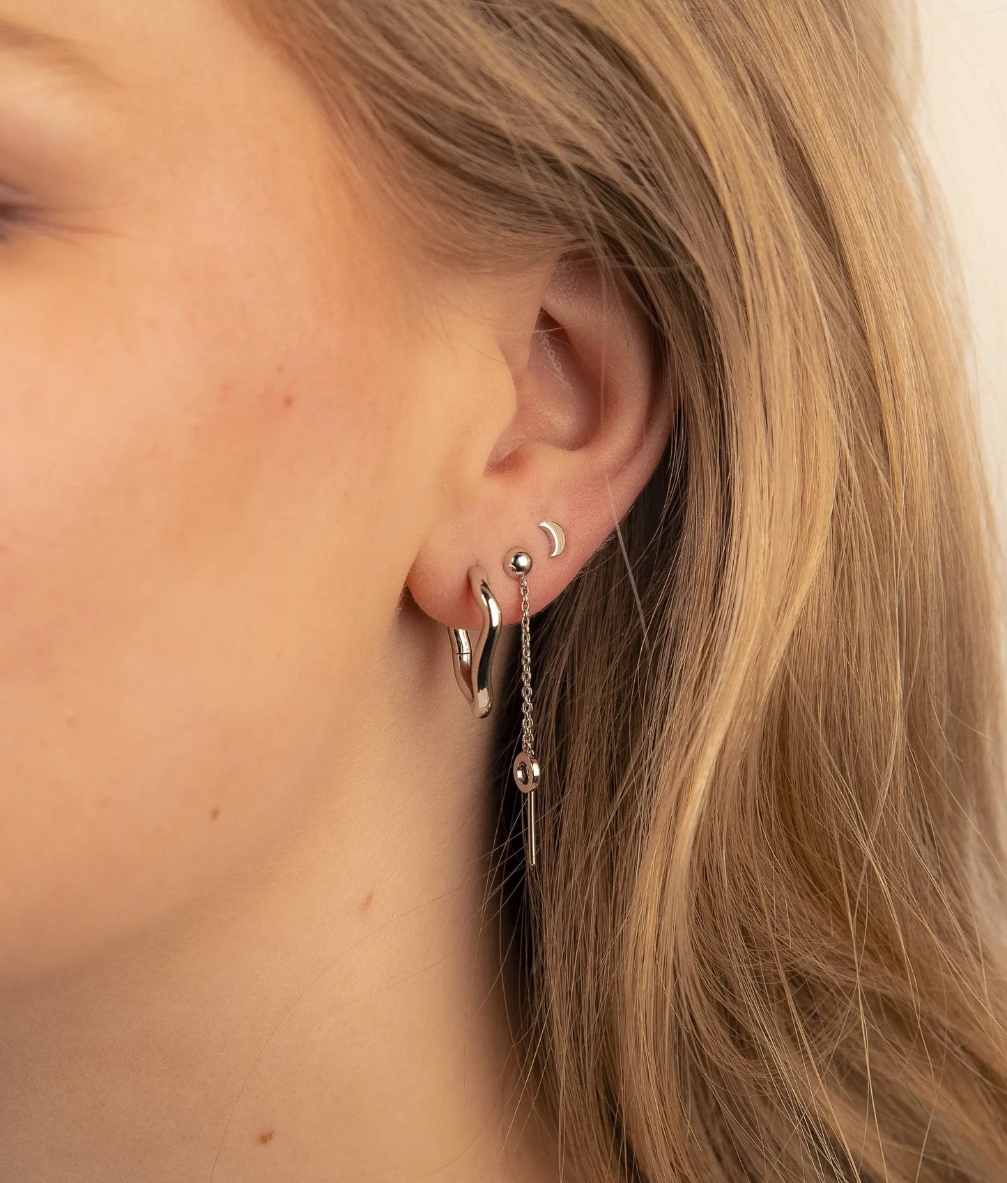 Jwls4u Oorringen Twist Zilver JE045S by Jwls4u