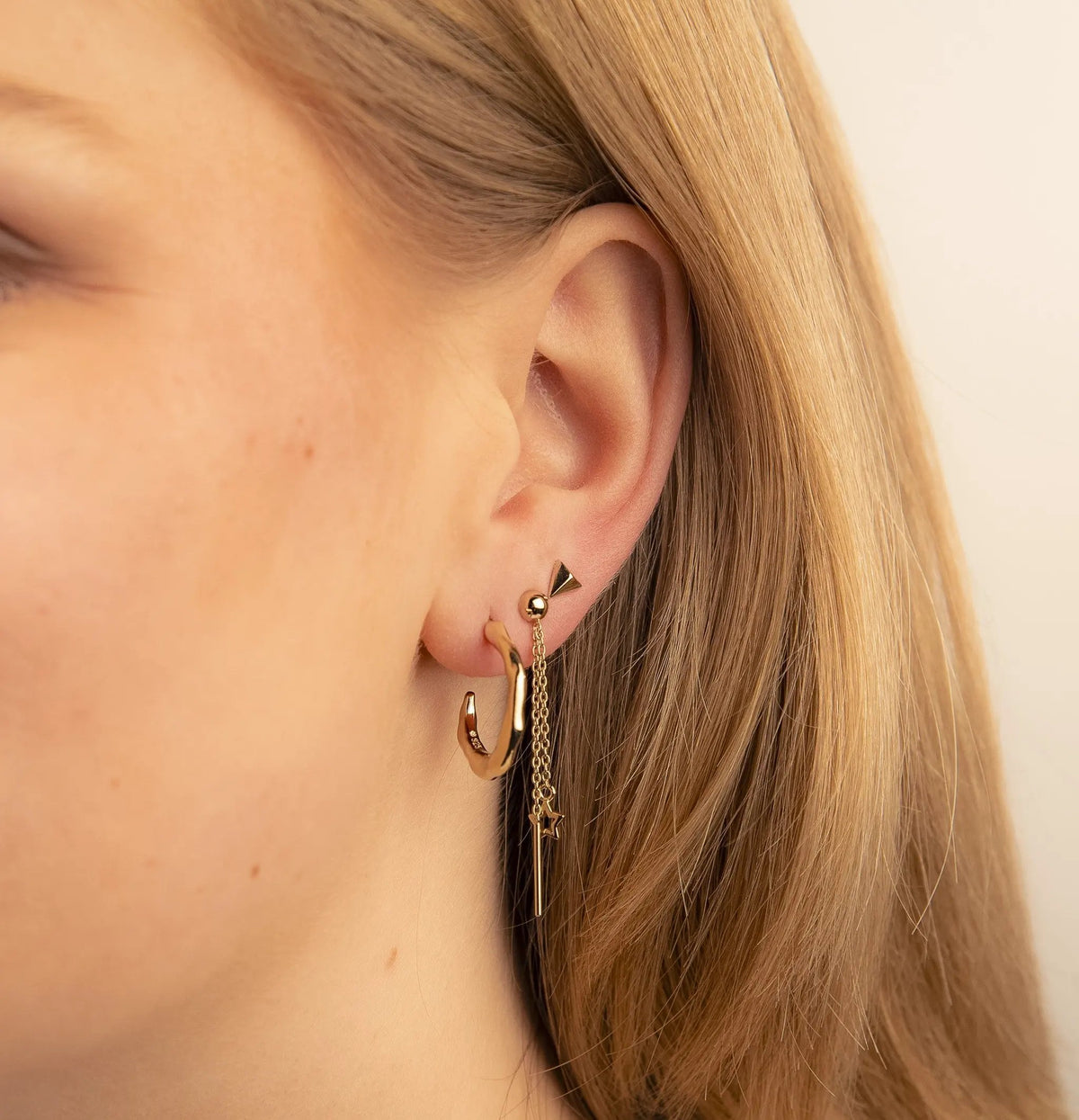 Jwls4u Oorringen Hoops Goudkleur JE044G by Jwls4u