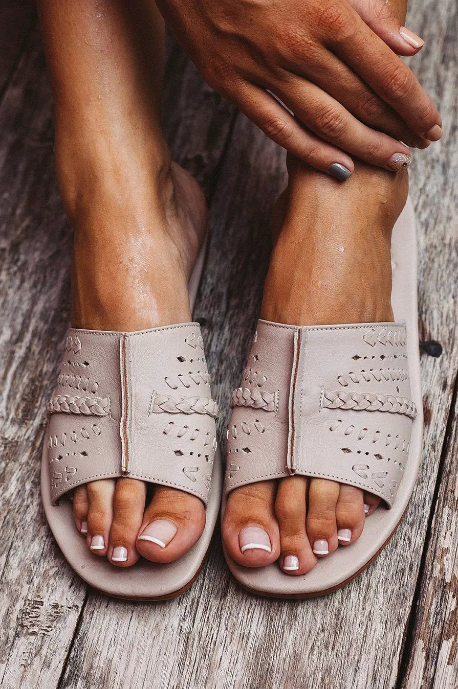 Dolce Vita Leather Slide Sandals by ELF