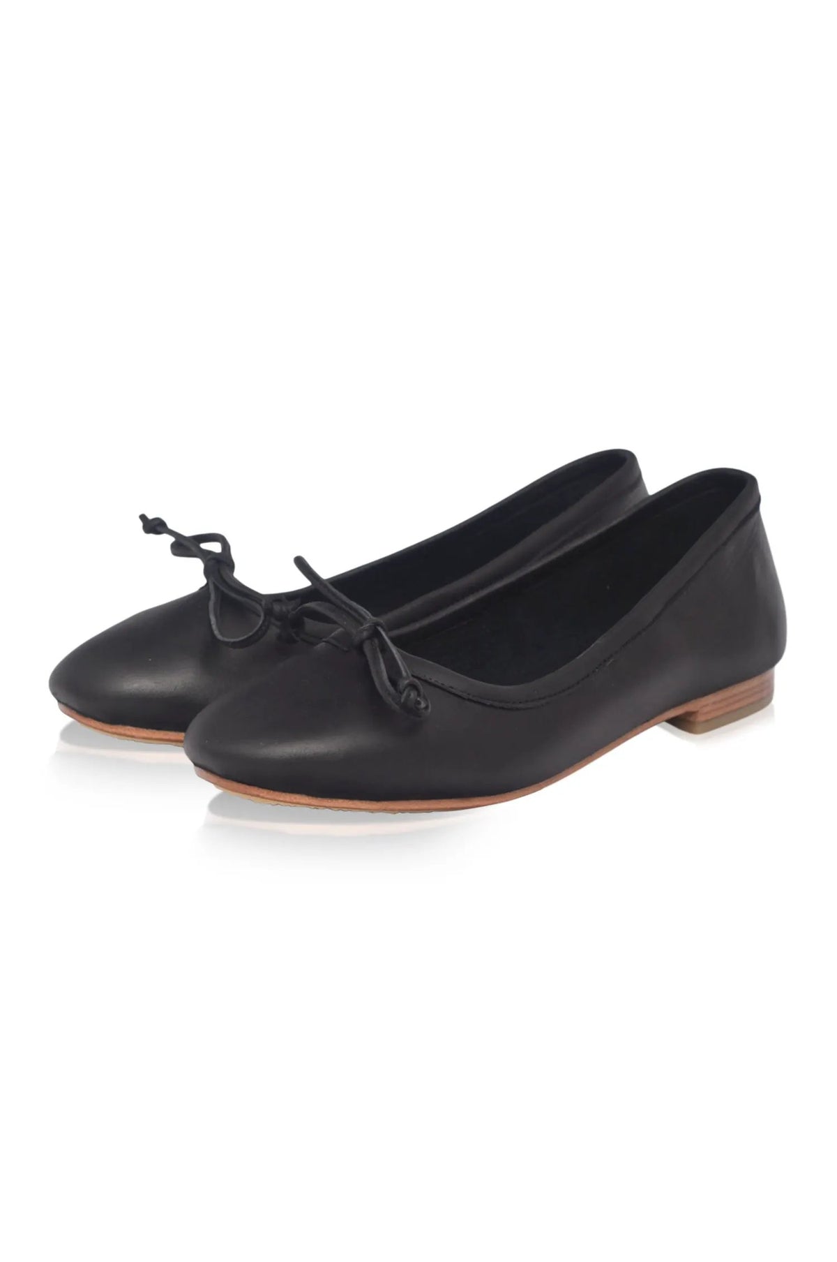 Elaria Bow Leather Ballet Flats by ELF