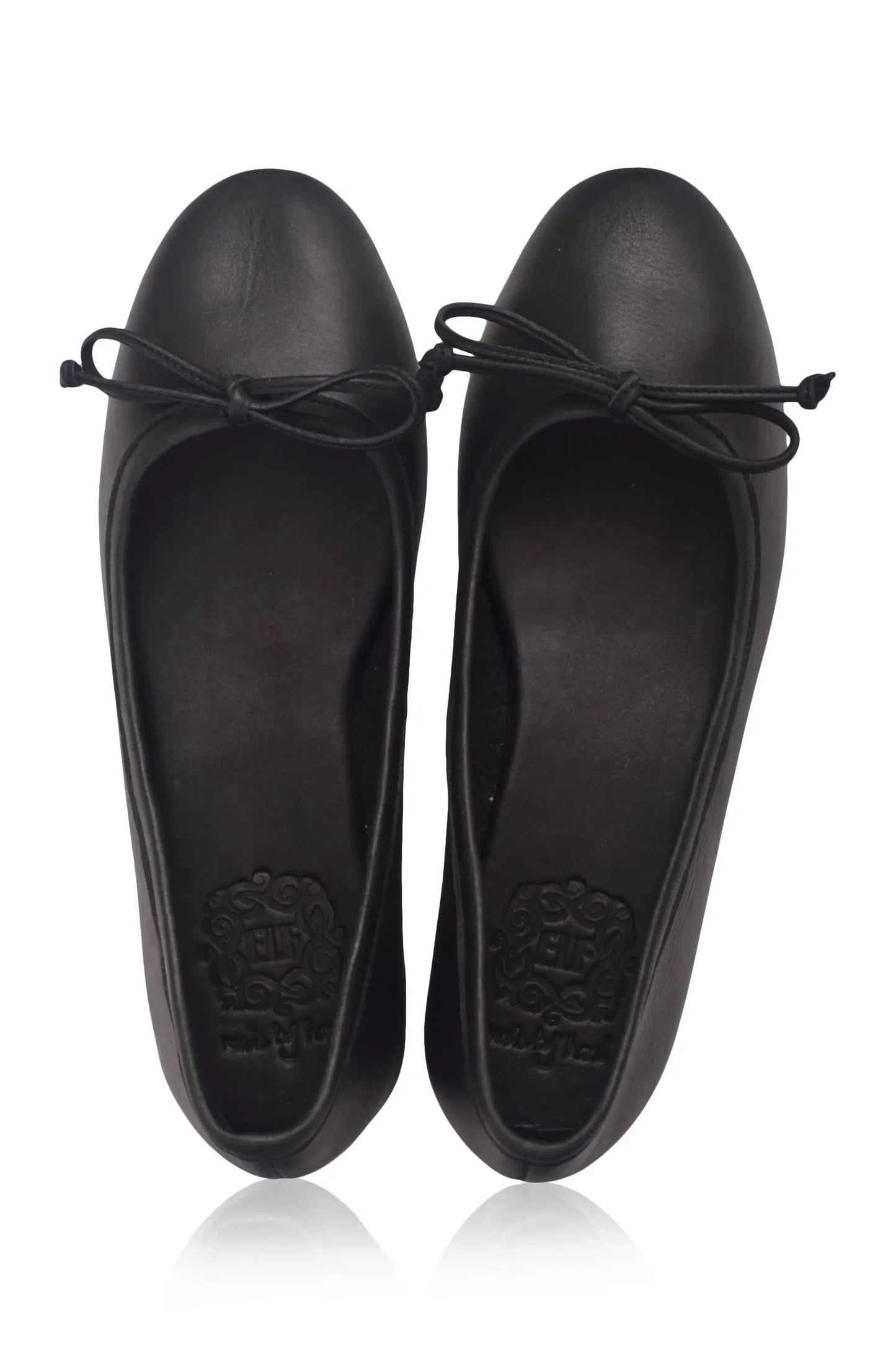 Elaria Bow Leather Ballet Flats by ELF