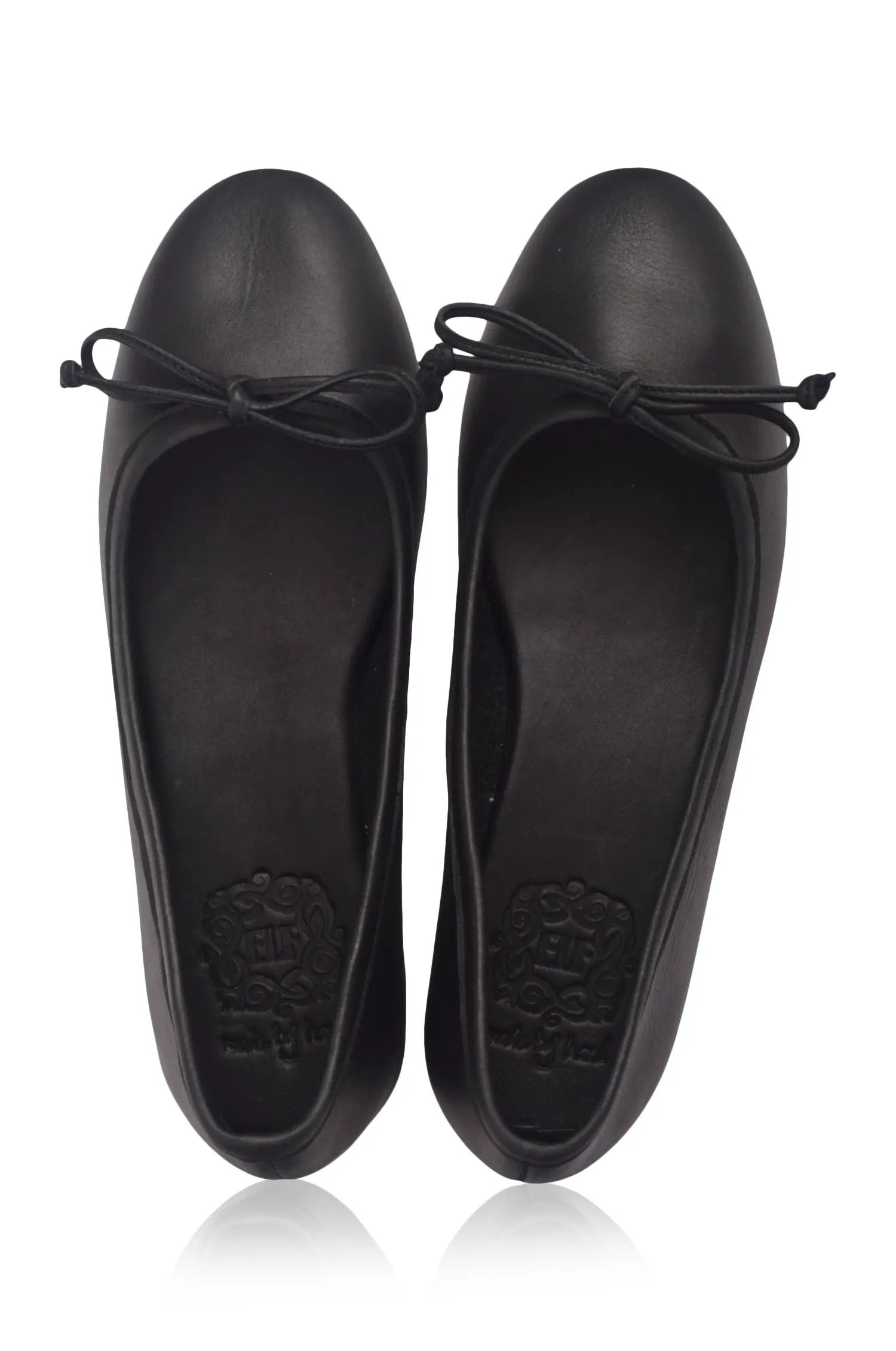 Elaria Bow Leather Ballet Flats by ELF