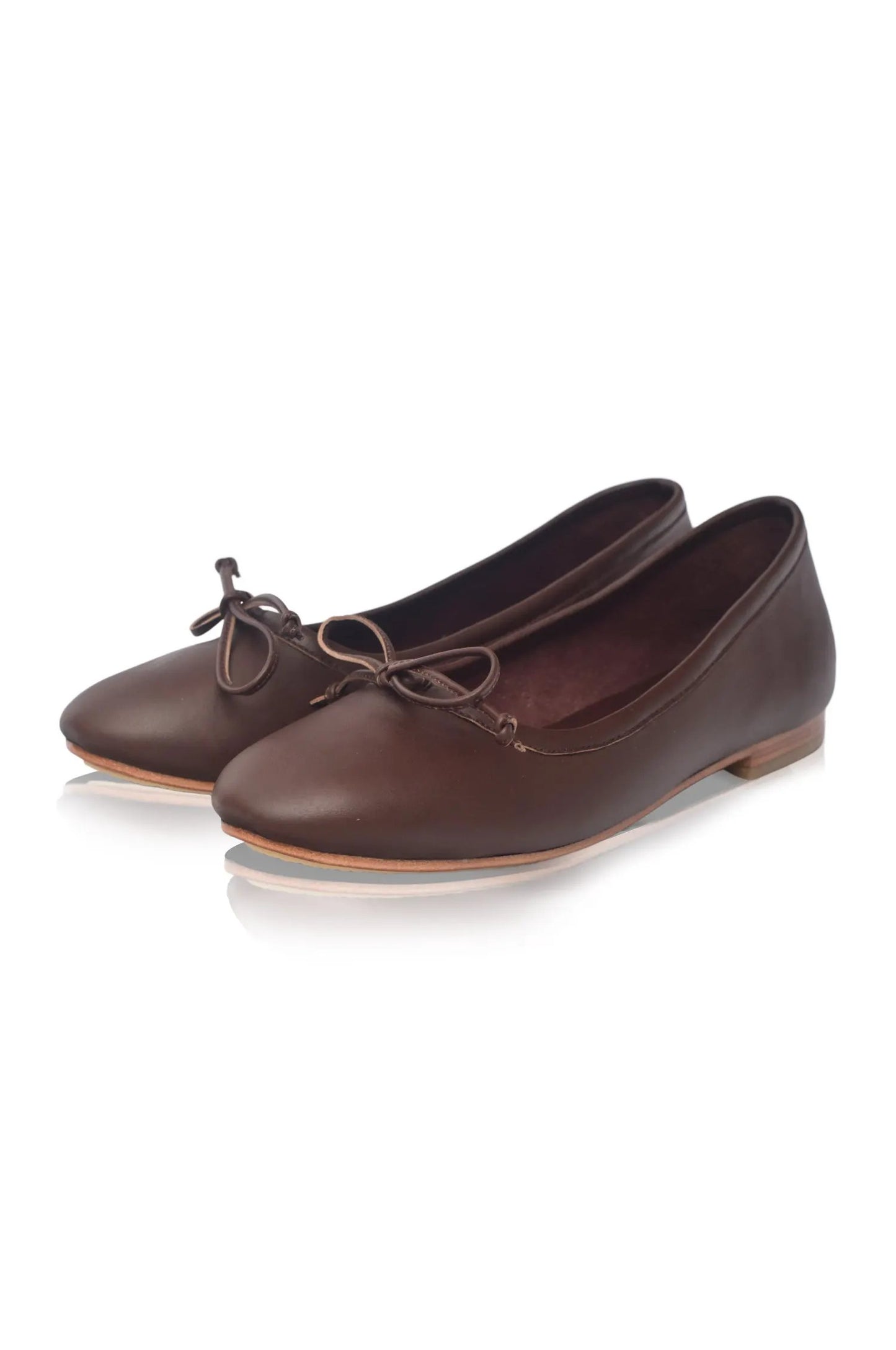 Elaria Bow Leather Ballet Flats by ELF