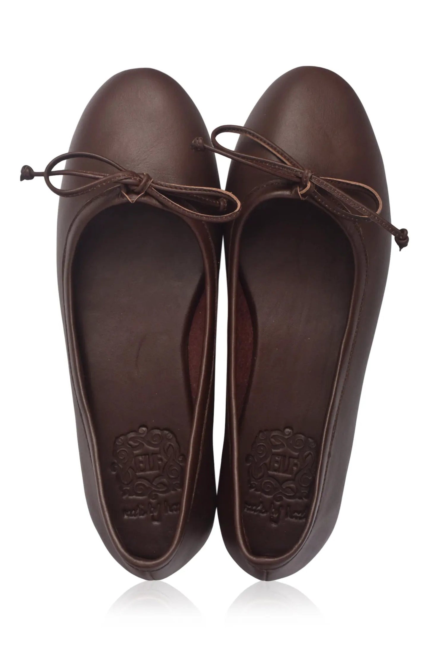 Elaria Bow Leather Ballet Flats by ELF