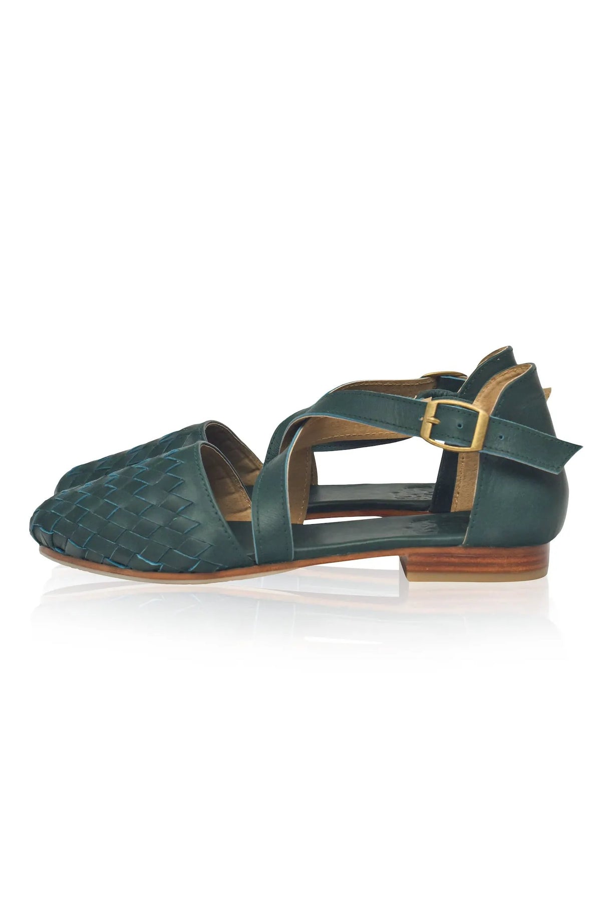 Riviera Woven Leather Flats by ELF