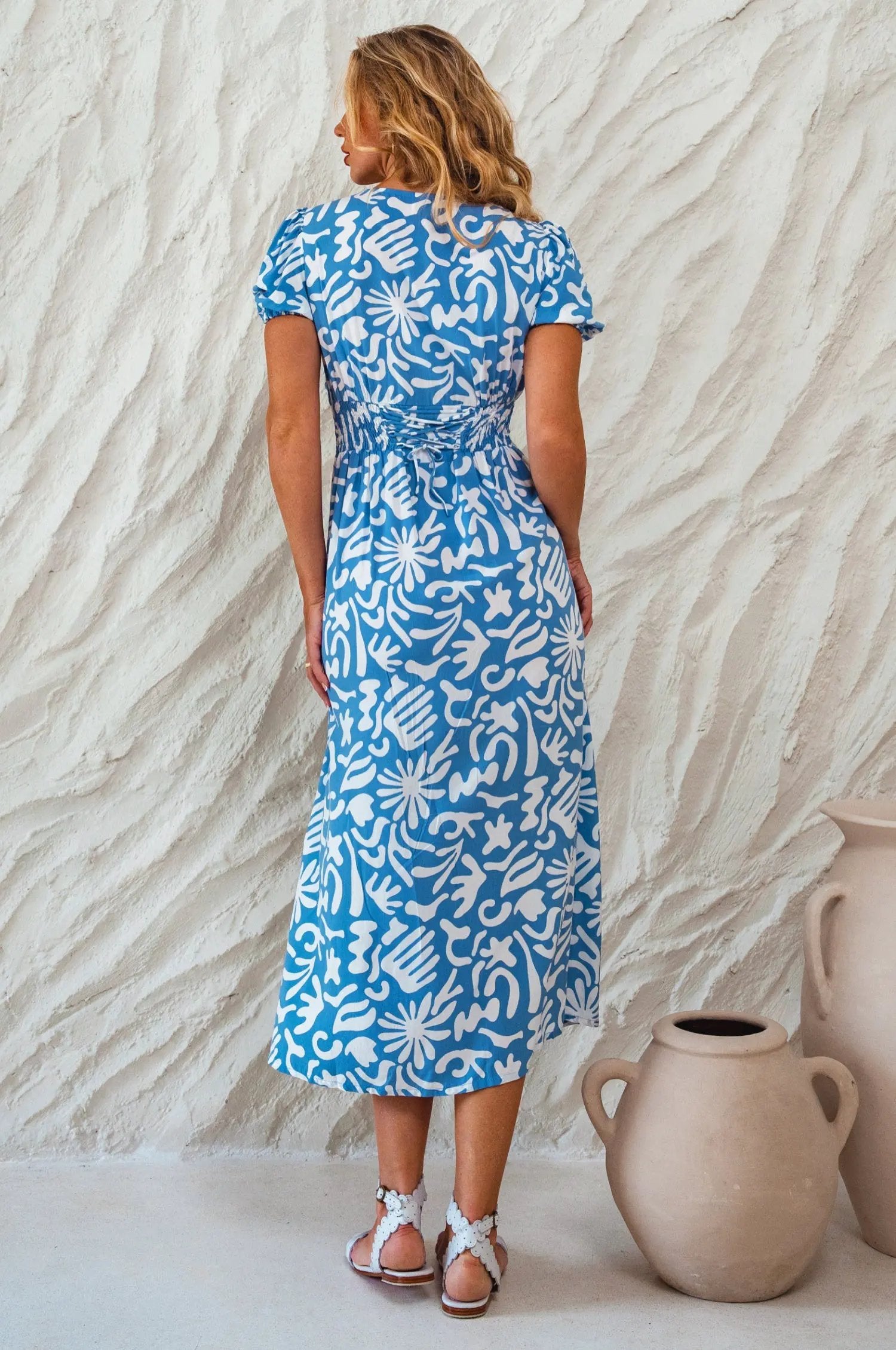 Emilia Button Down Midi Dress by ELF