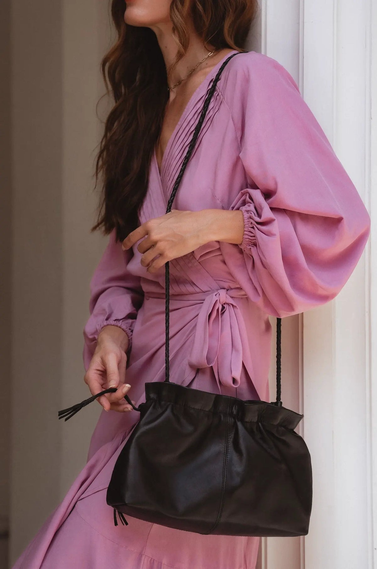 Etoile Crossbody Leather Clutch Bag by ELF