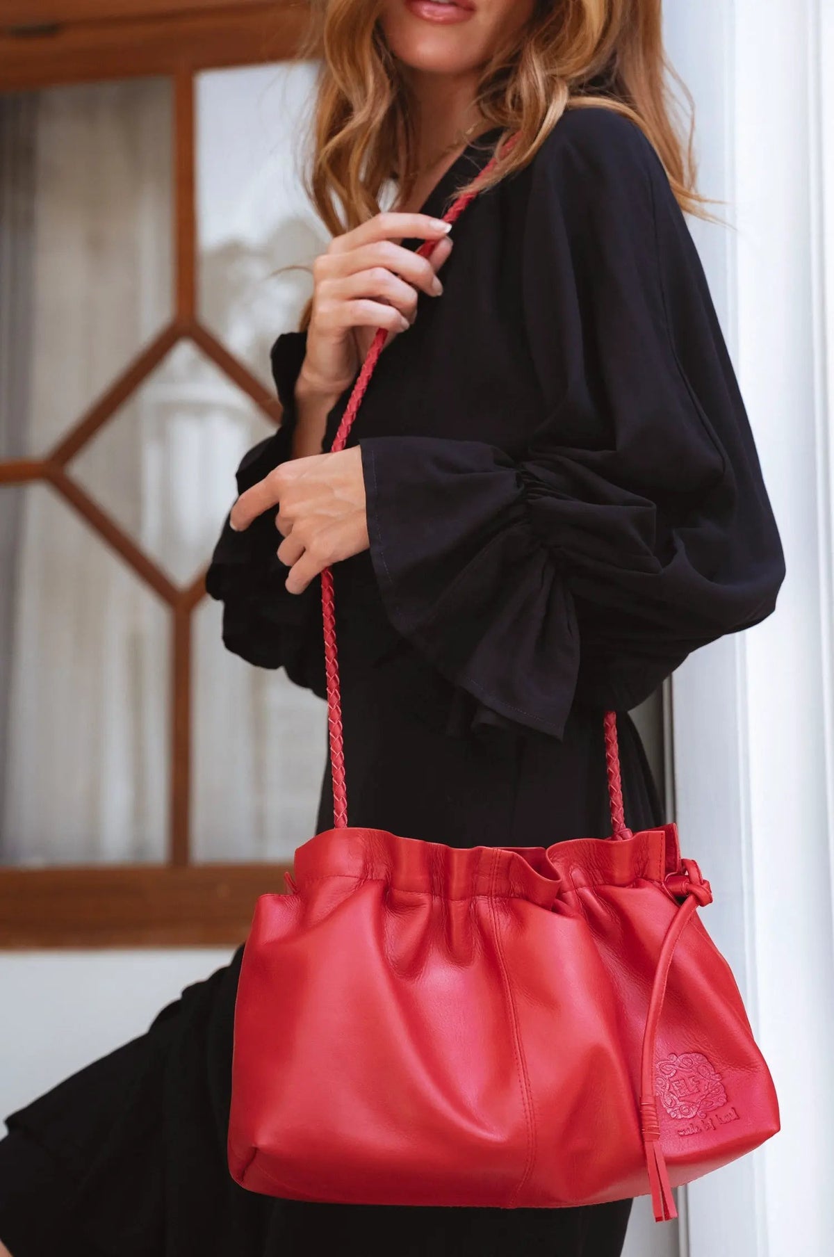 Etoile Crossbody Leather Clutch Bag by ELF