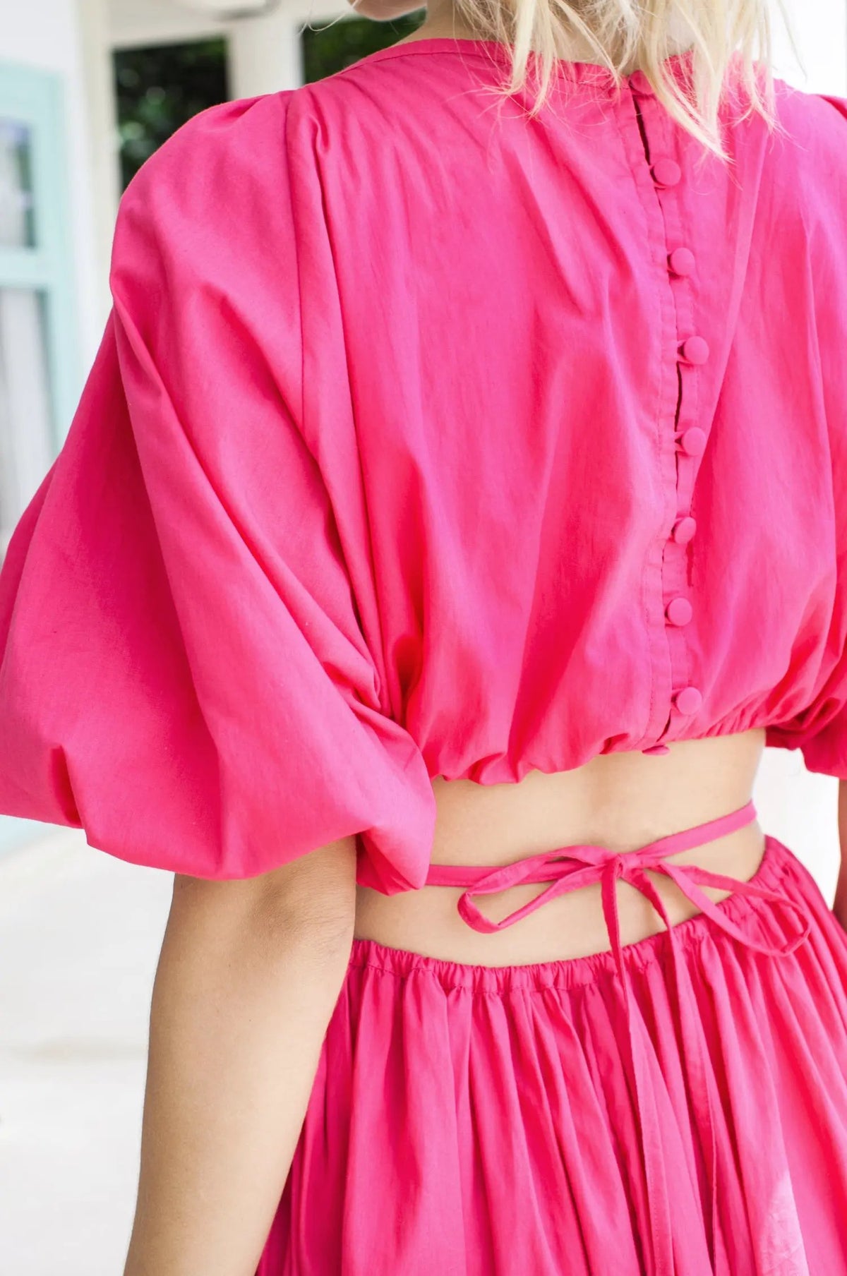 Eva Poplin Cotton Cutout Midi Dress (Sale) by ELF