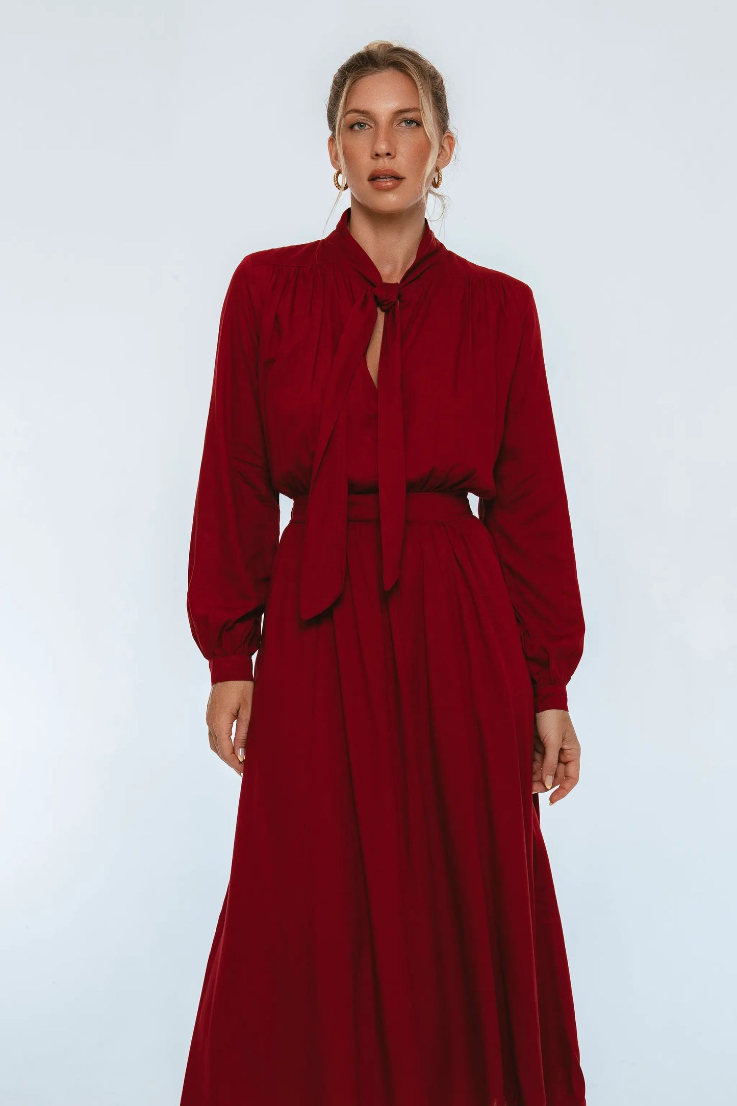 Evelina Long Sleeve Midi Dress by ELF