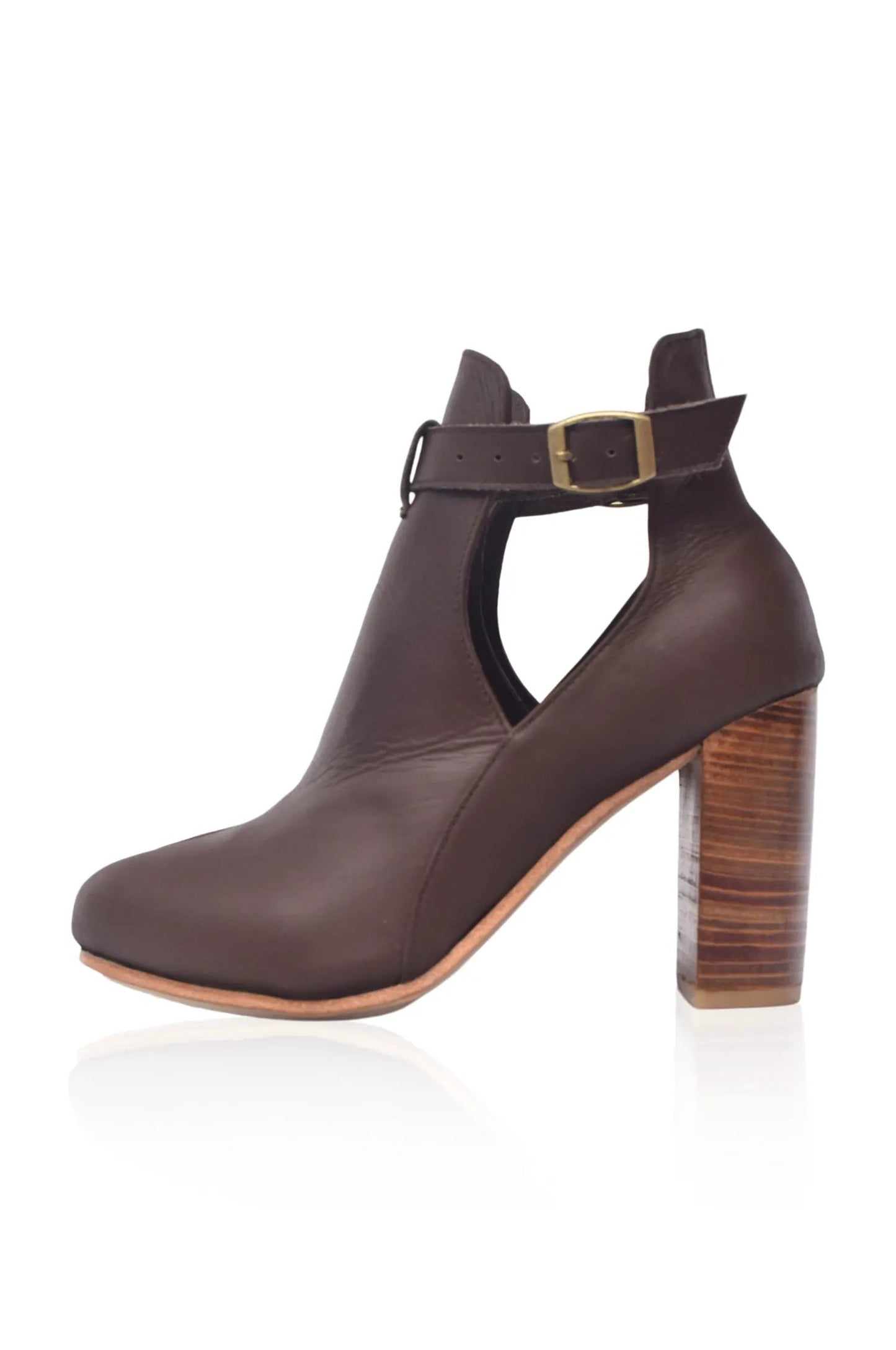 Everlast Wooden Heel Leather Booties by ELF
