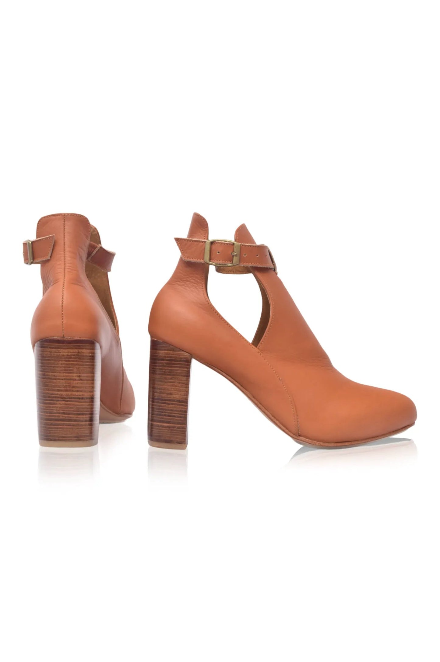 Everlast Wooden Heel Leather Booties by ELF