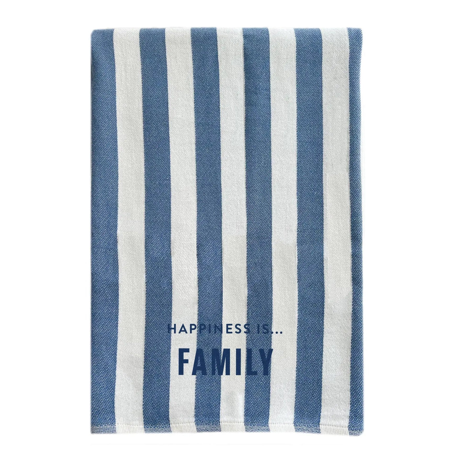Everywhere Towel: Family, Stripe Blue by Family & Friends Collection