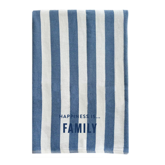 Everywhere Towel: Family, Stripe Blue by Family & Friends Collection