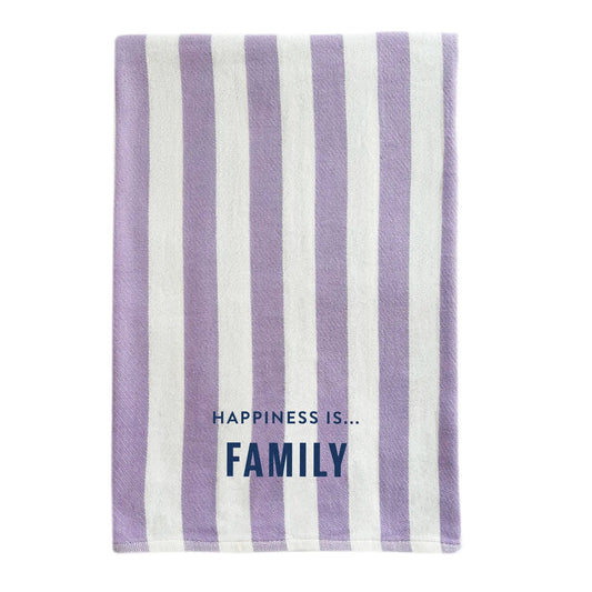 Everywhere Towel: Family, Stripe Lilac by Family & Friends Collection