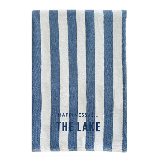 Everywhere Towel: Lake, Stripe Blue by Lake Life Collection