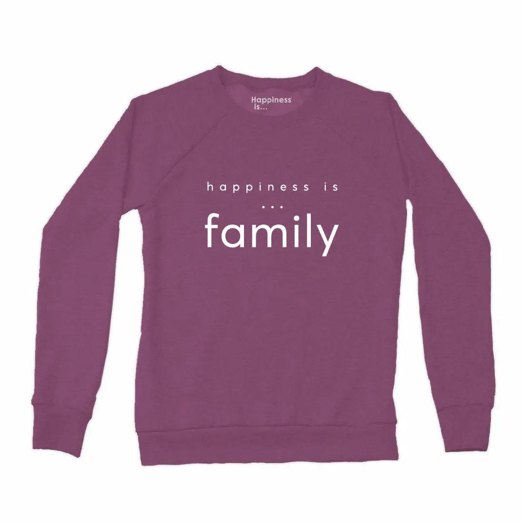 Women's Family Crew Sweatshirt, Plum by Family & Friends Collection