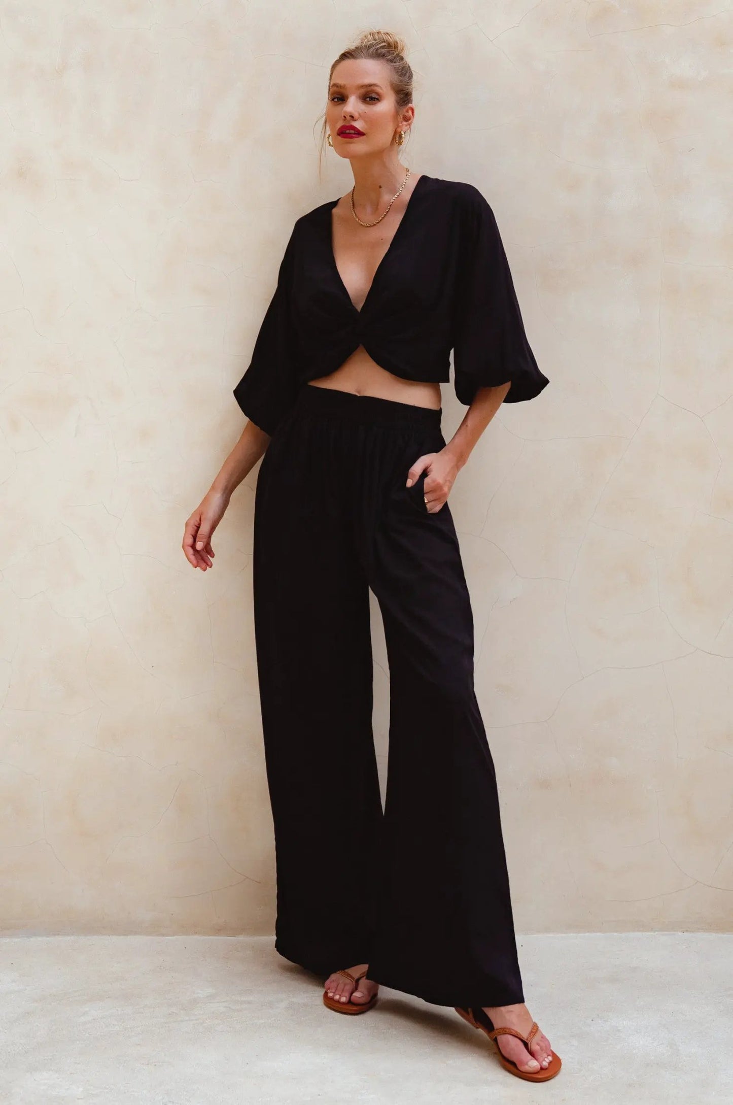 Fatima Wide Leg Pants (Sale) by ELF
