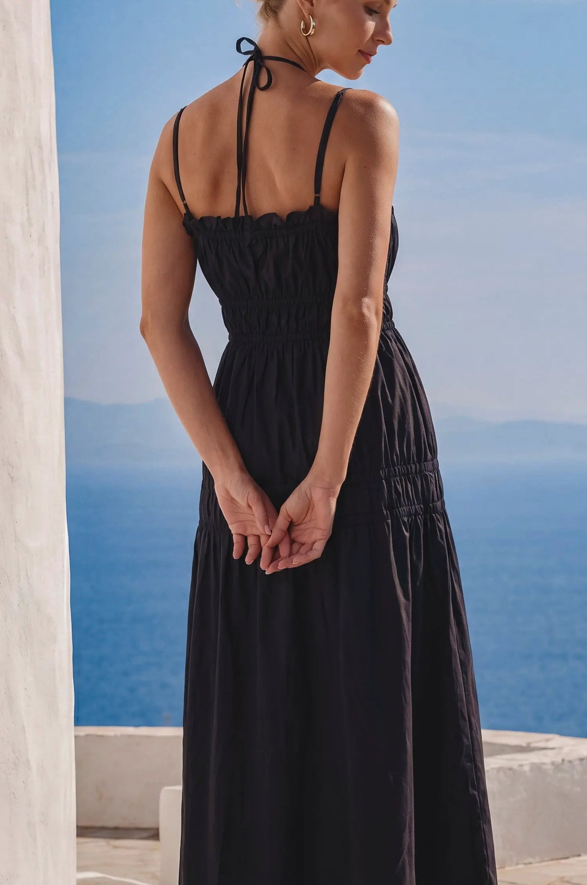 Fiora Cotton Halter Midi Dress by ELF