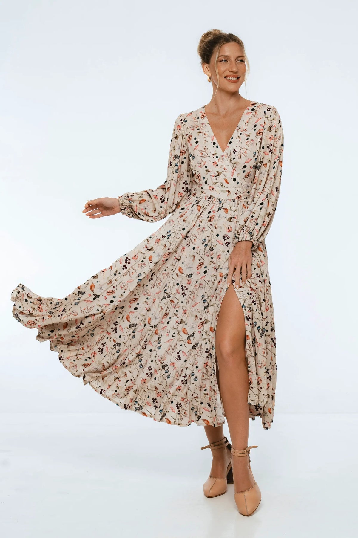 Flamenco Boho Wrap Maxi Dress by ELF