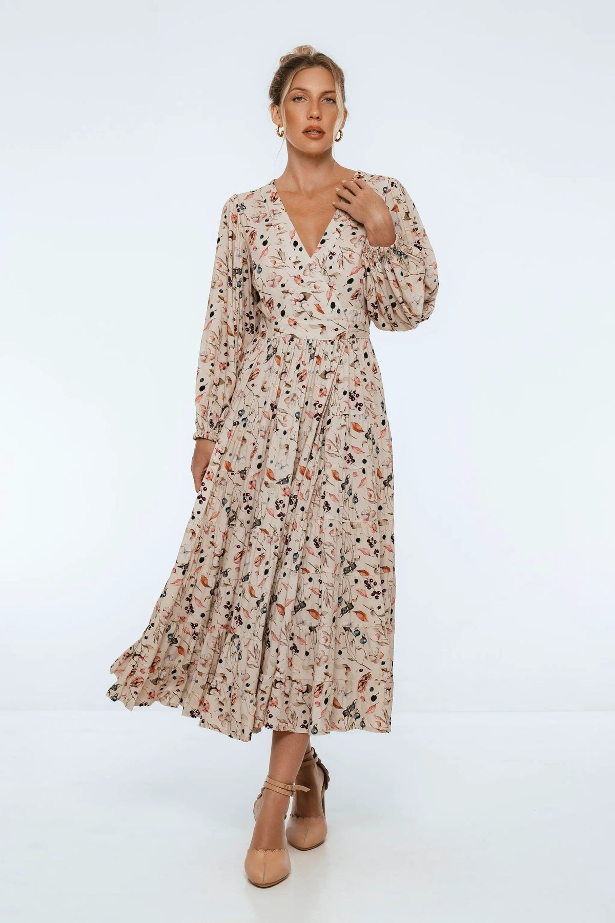 Flamenco Boho Wrap Maxi Dress by ELF