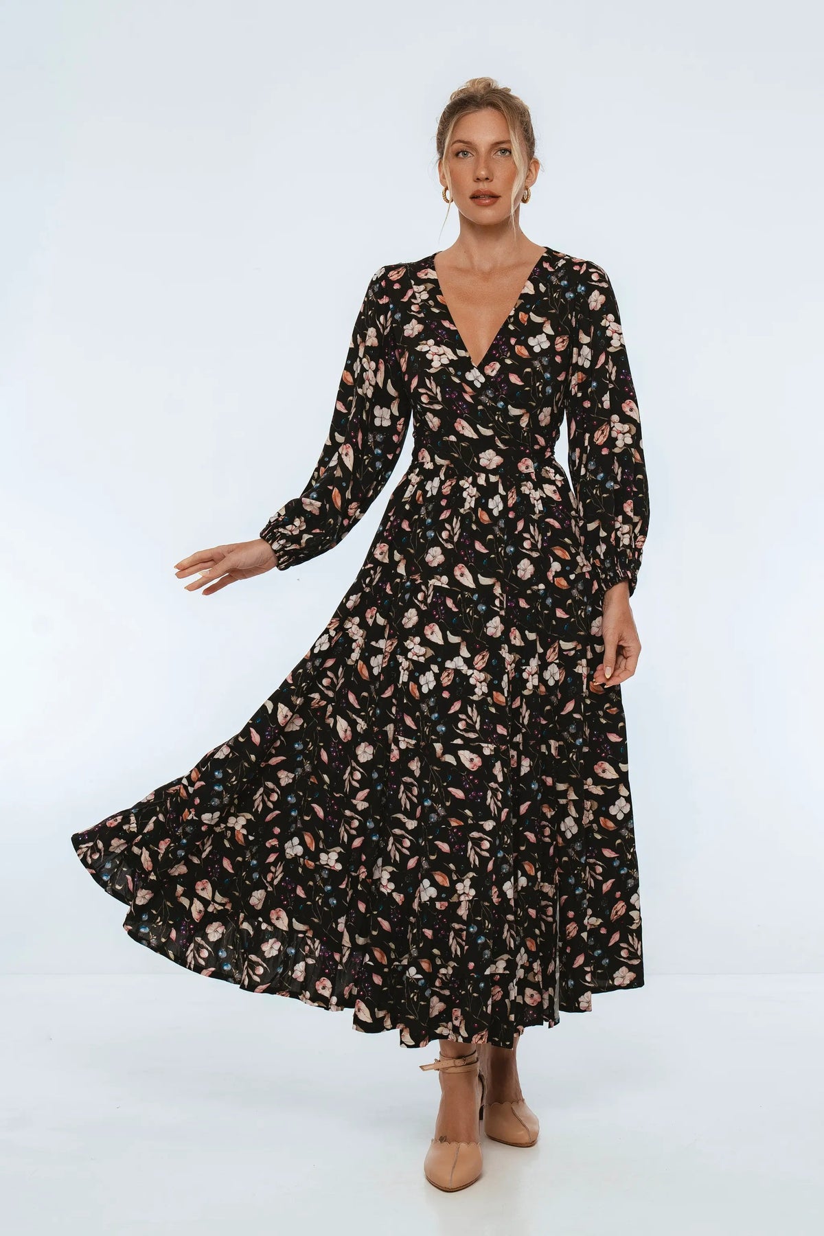 Flamenco Boho Wrap Maxi Dress by ELF