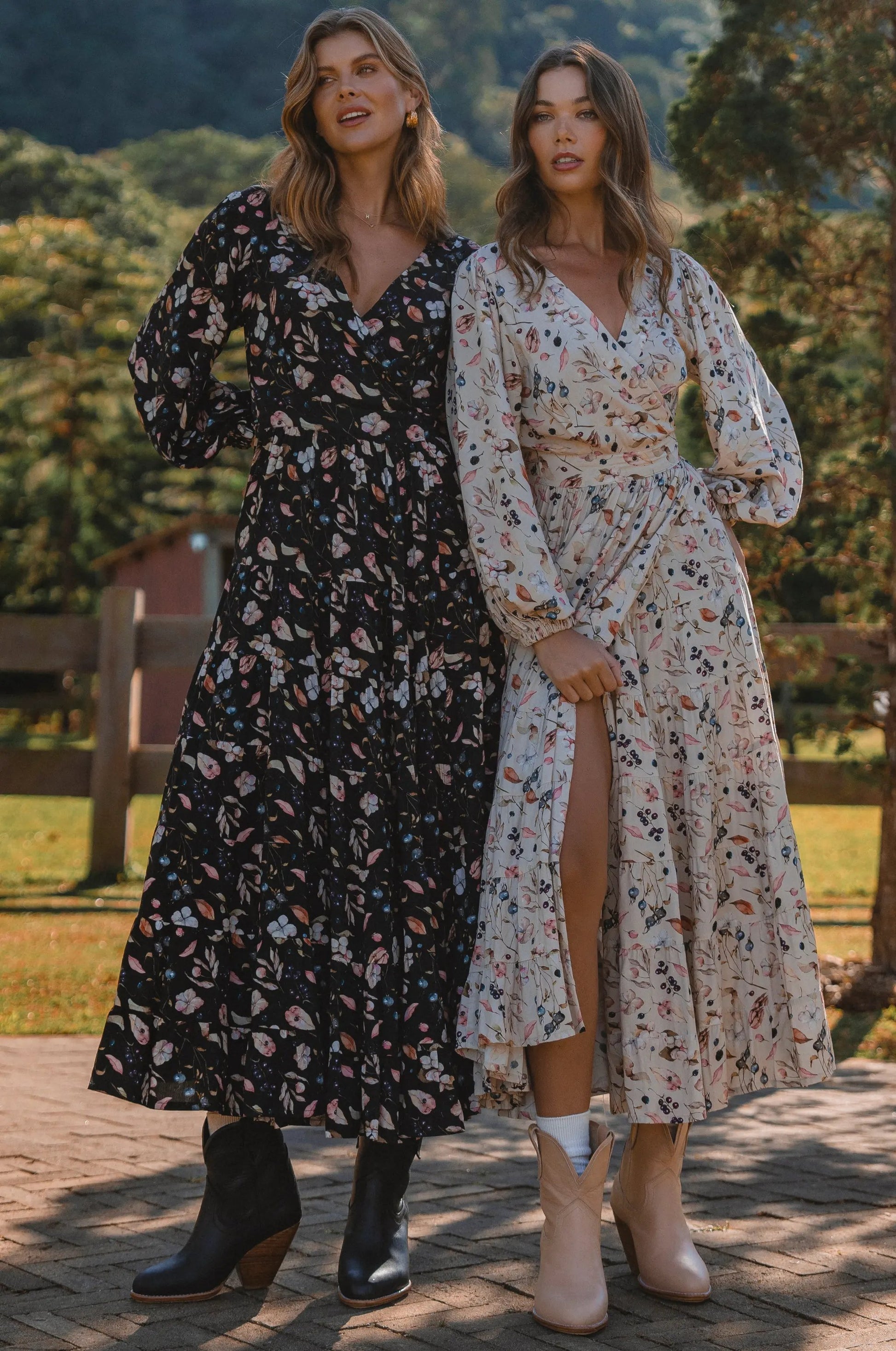 Flamenco Boho Wrap Maxi Dress by ELF