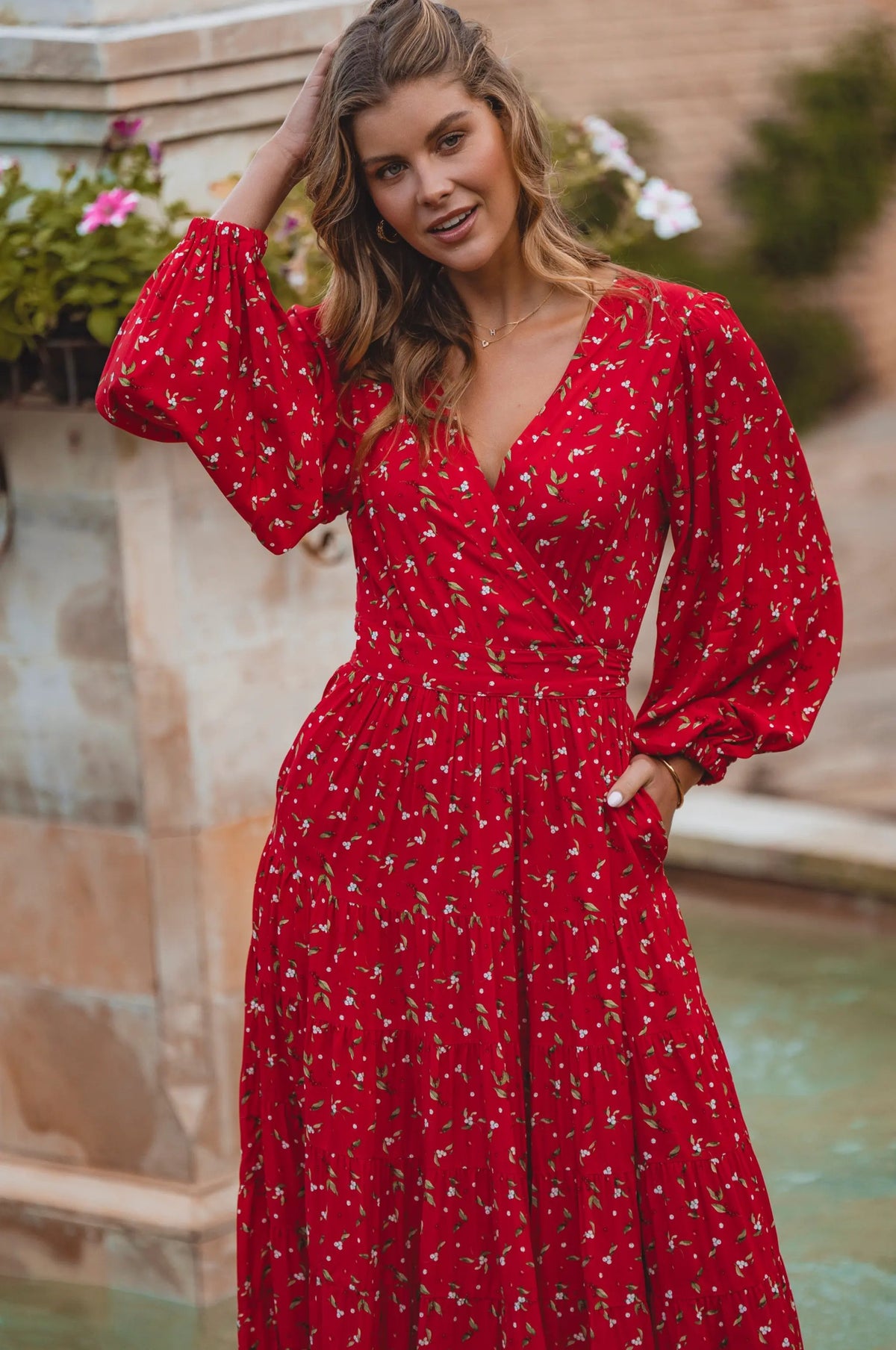 Flamenco Boho Wrap Maxi Dress by ELF