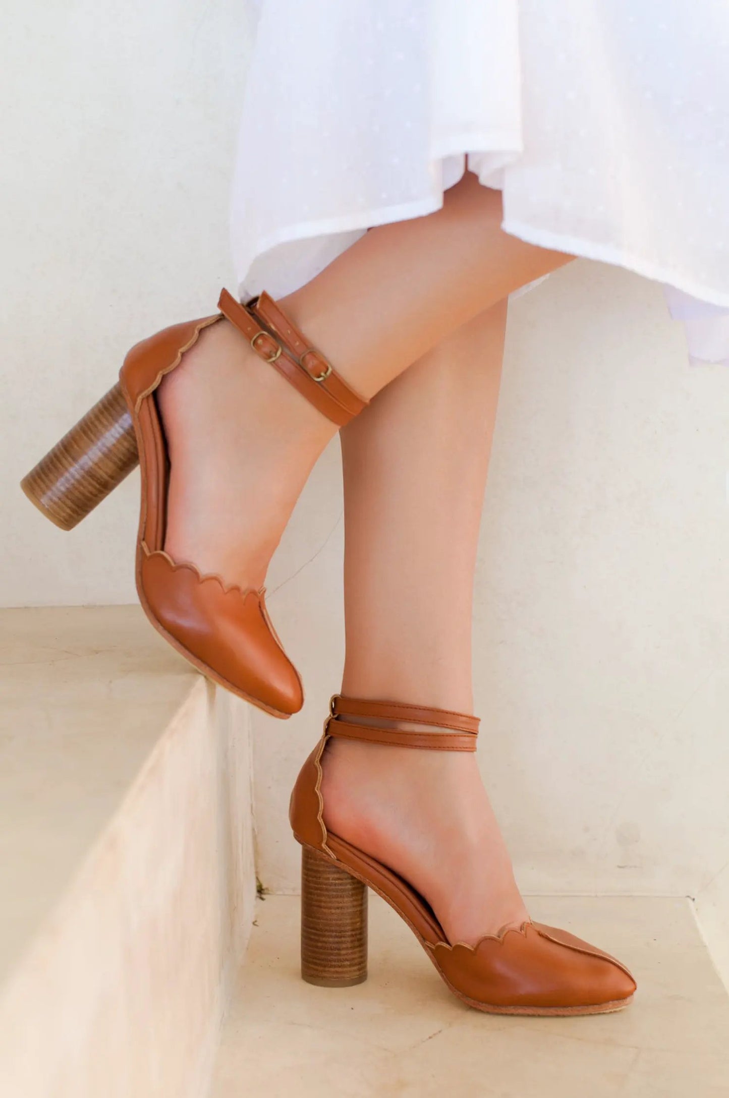 Flamingo Leather Heels by ELF